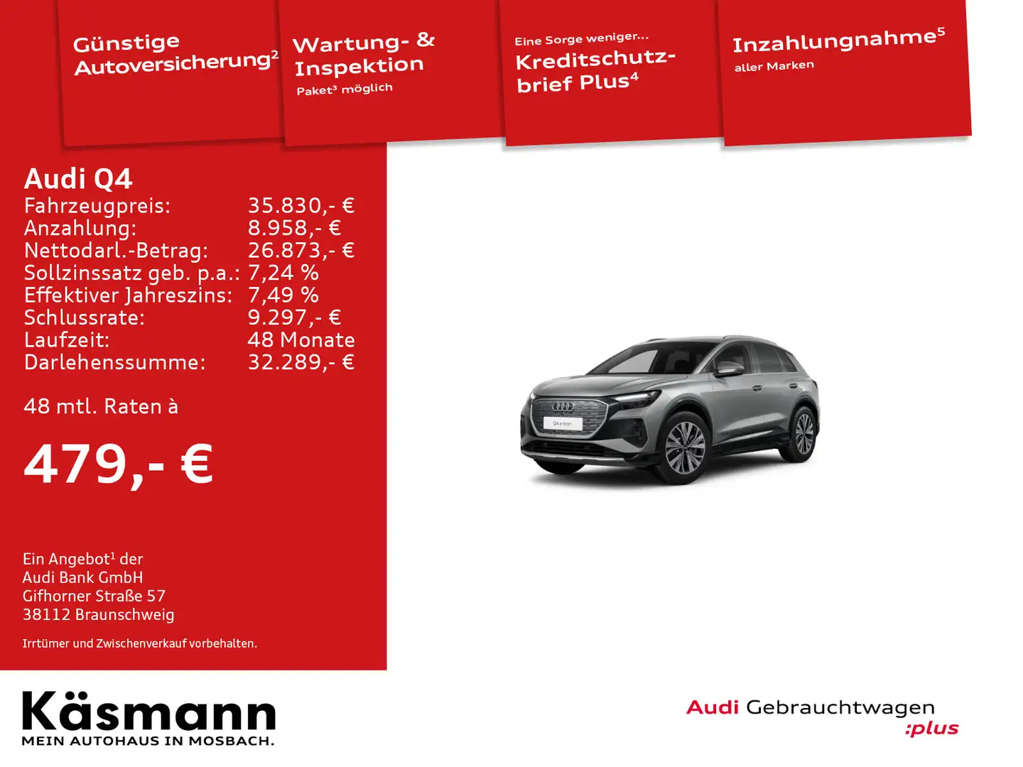 Audi 40 e-tron ACC KAM SONOS SHZ PDC SMARTINTER Grau - 1