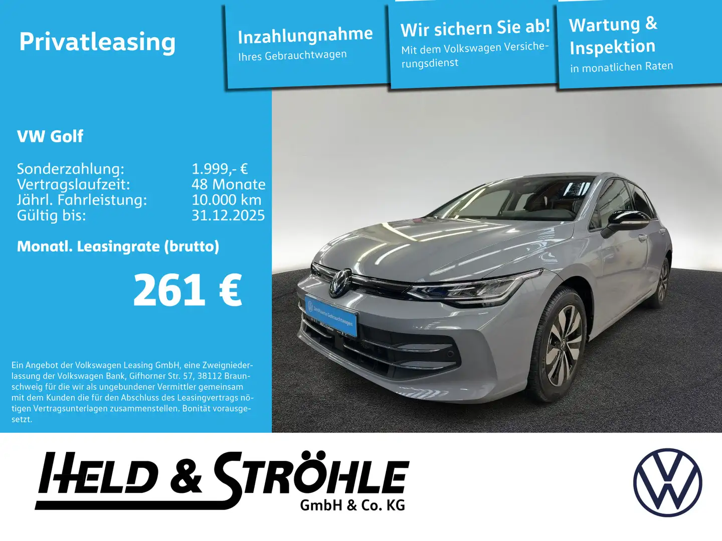 Volkswagen Golf 8 GOAL 1.5 eTSI DSG LED APP AHK KAM TRAVEL Gris - 1