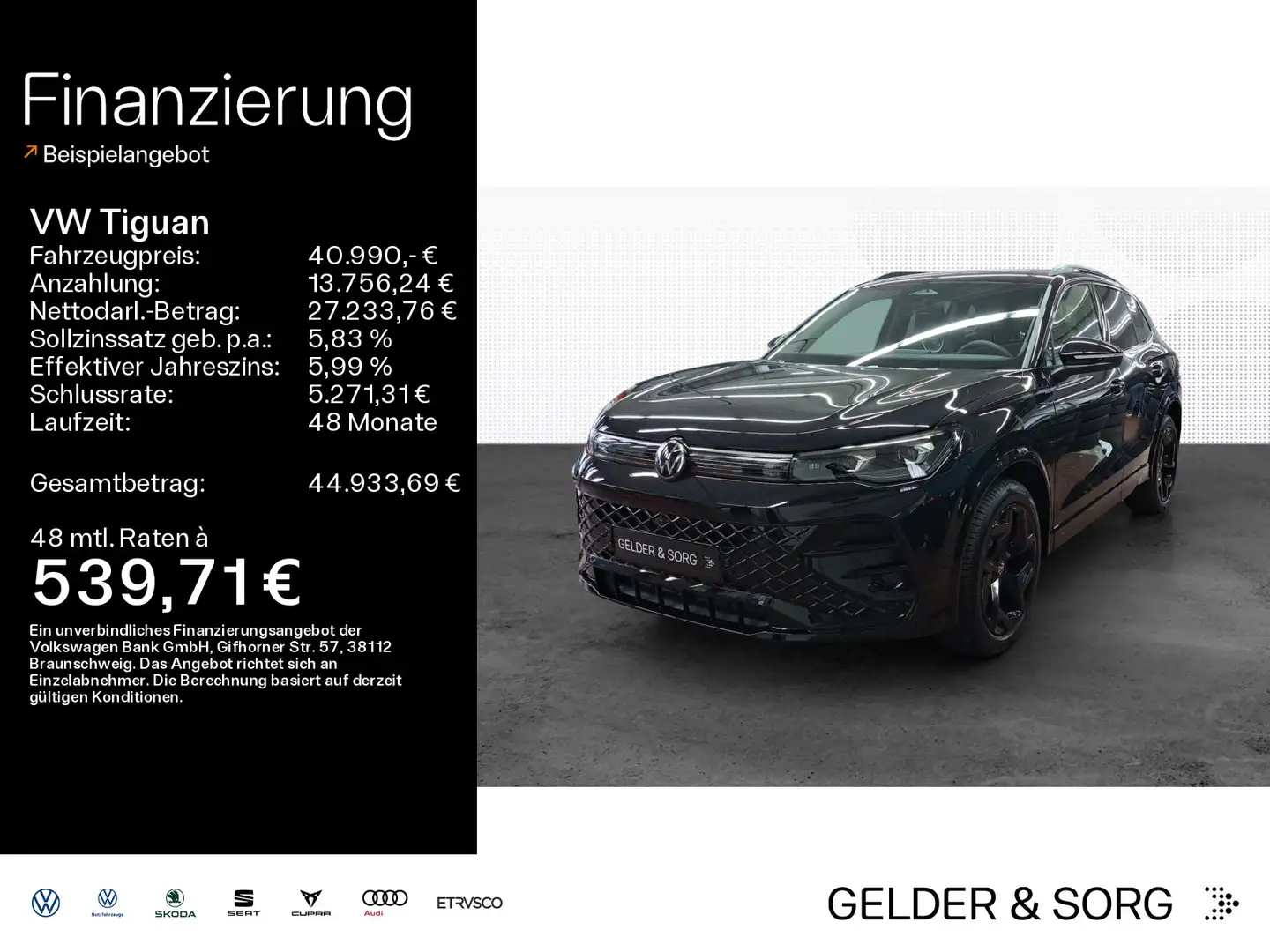 Volkswagen Tiguan R-Line 2.0 TDI*IQ.DRIVE*IQ.LIGHT*ACC*NAVI Noir - 1