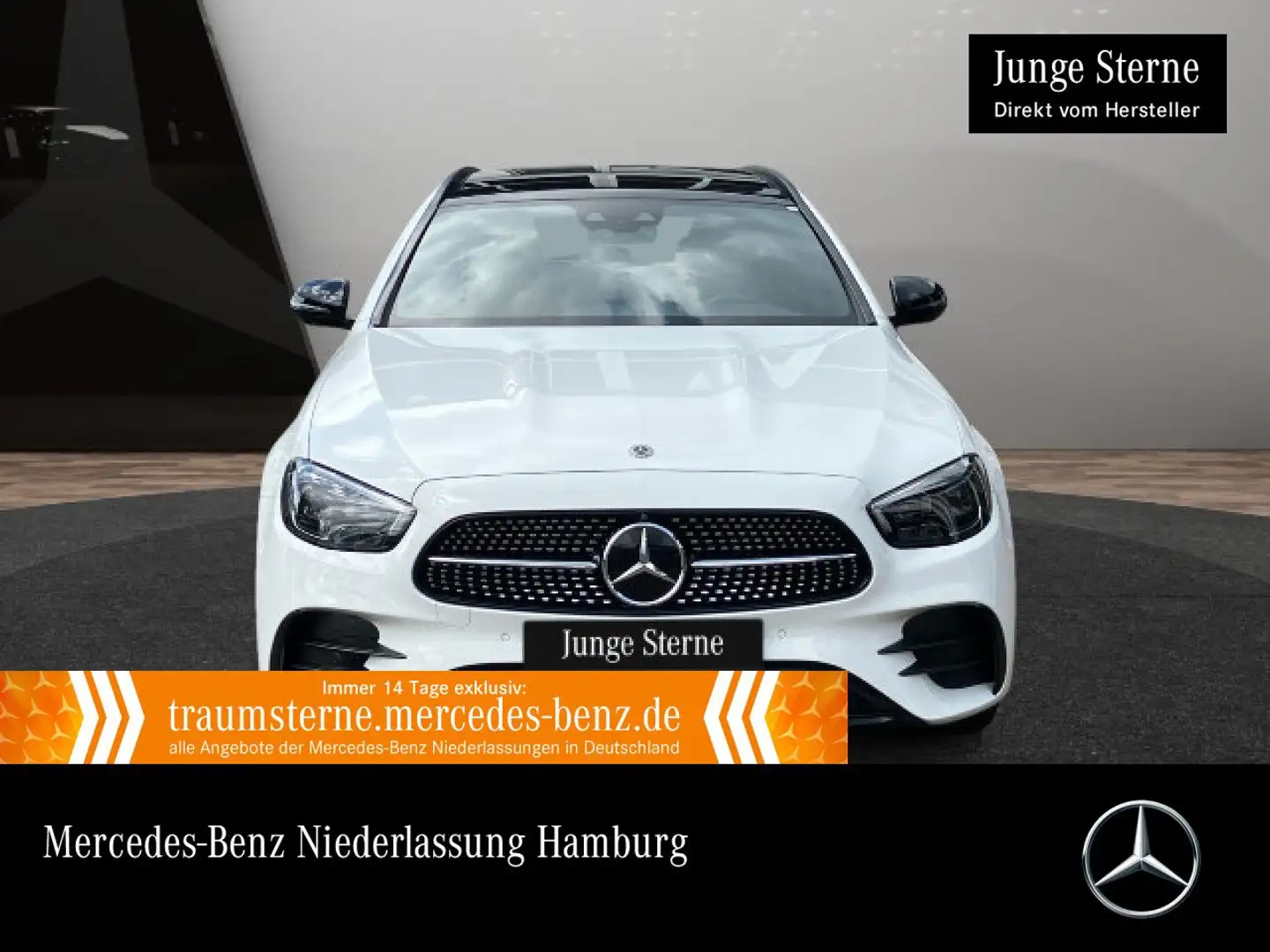 Mercedes-Benz E 300 de T 4M AMG+NIGHT+PANO+360+AHK+MULTIBEAM+9G Blanc - 1