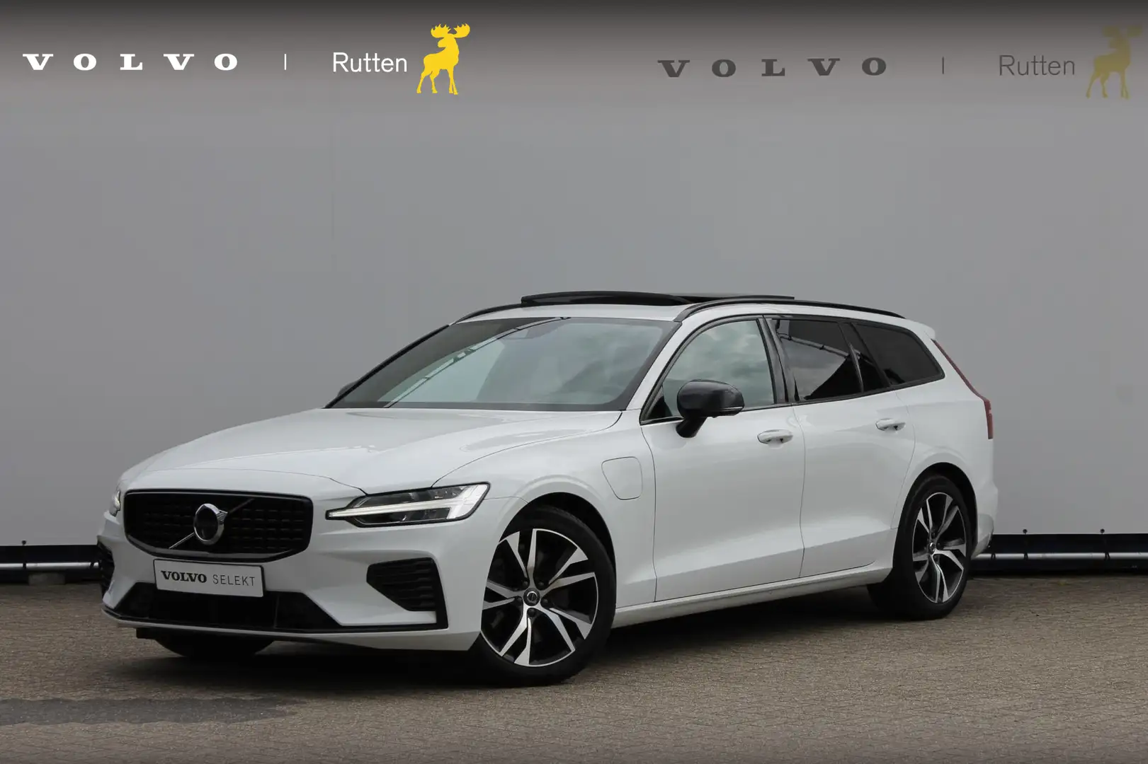 Volvo V60 T6 340PK Automaat Recharge AWD R-Design Panoramisc White - 1