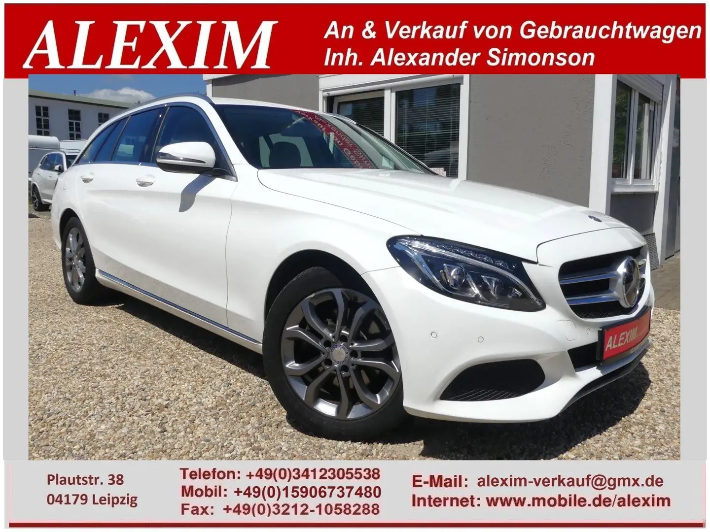 Mercedes-Benz C 200 T CGI/Avantgarde/LED/Navi/Teilleder Weiß - 1