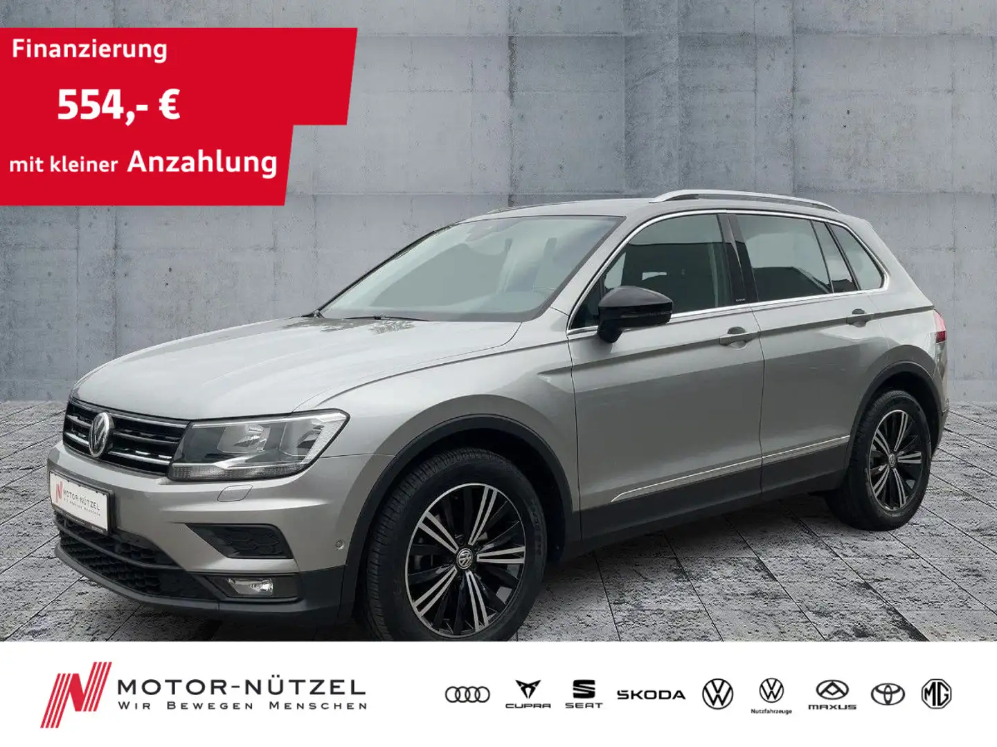 Volkswagen Tiguan 1.5TSI DSG APP+ACC+SHZ+RFK+AHK+PLA+SRA+VC Silber - 1