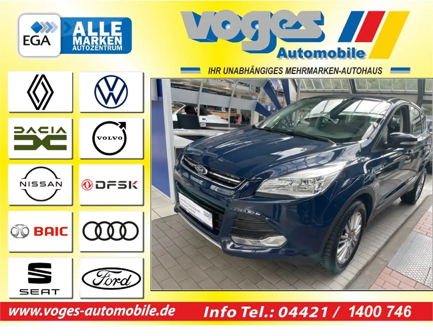 Ford Kuga 1.6 EcoBoost 2x4 Titanium Bleu - 1