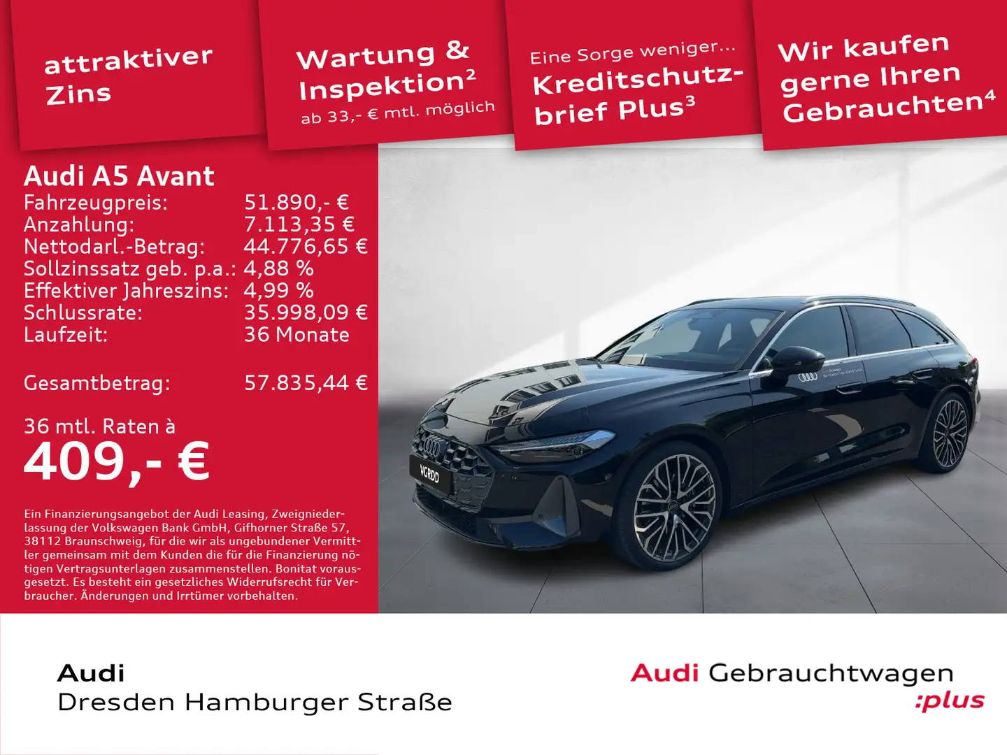 Audi A5 TFSI 110 kW S tronic Schwarz - 1
