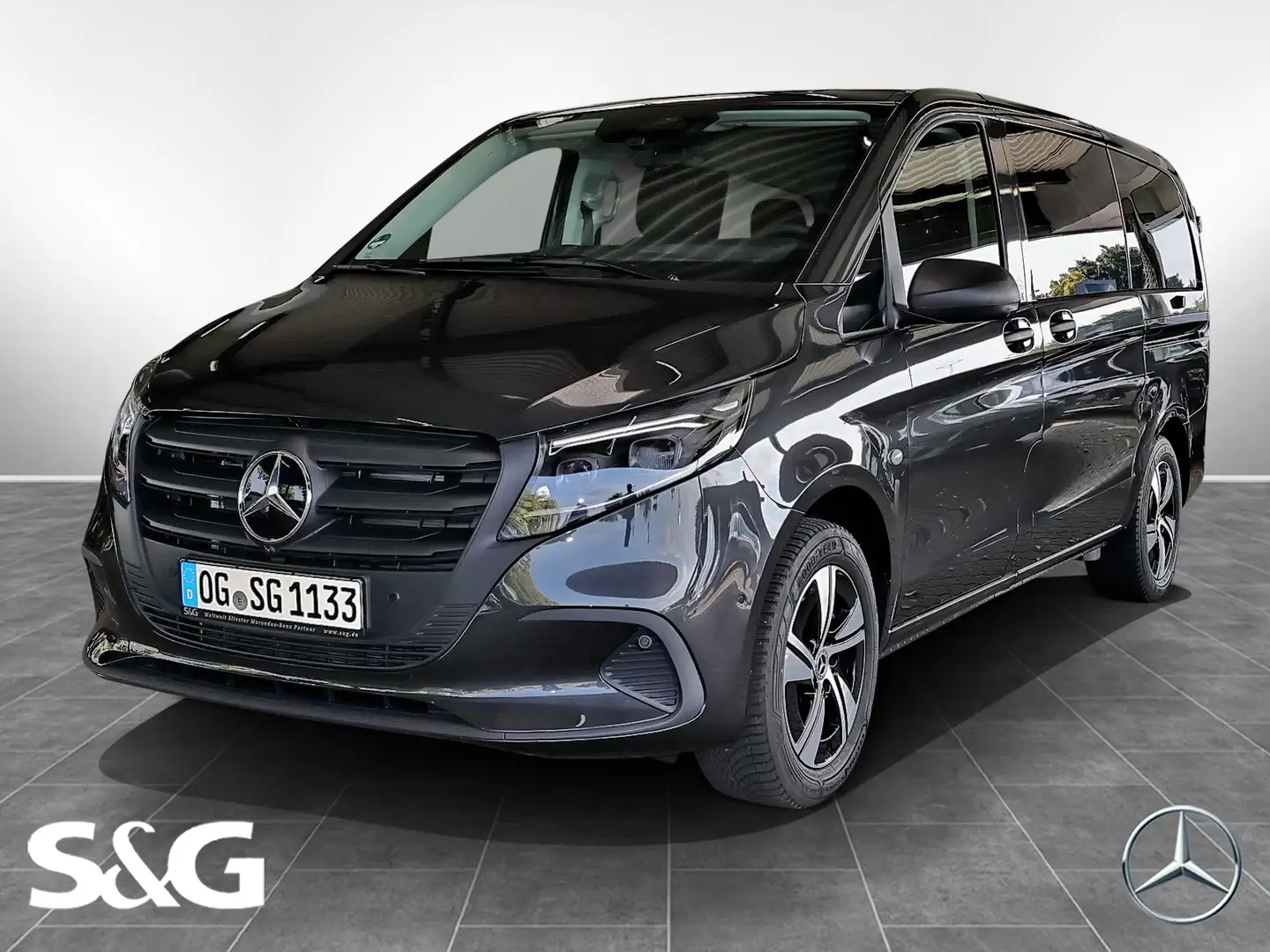 Mercedes-Benz Vito Tourer PRO Lang MBUX+360°+M-LED+Hecktür Grau - 1