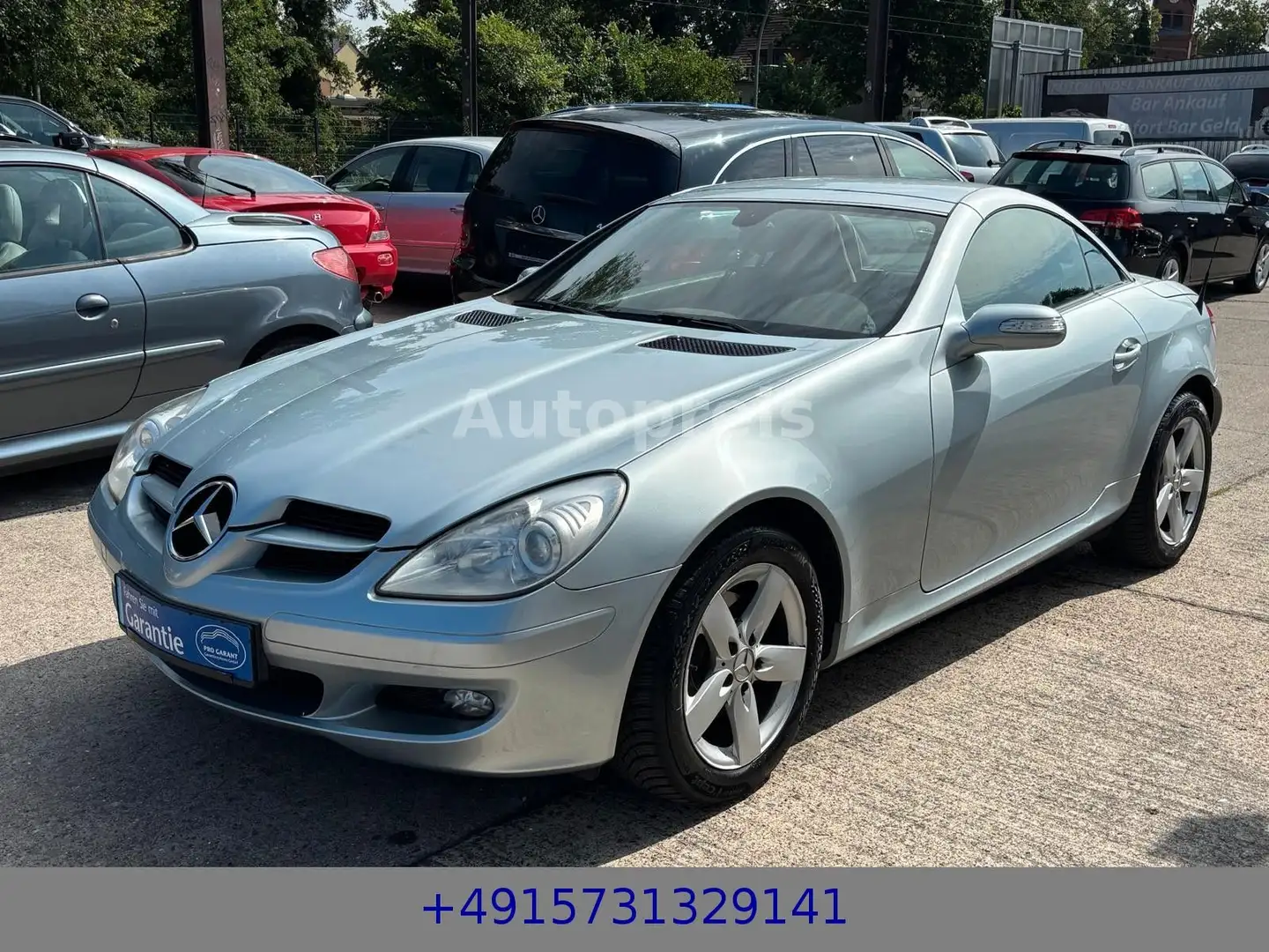 Mercedes-Benz SLK 200 Kompressor Cabrio Klima Leder Navi SHZ Silber - 2