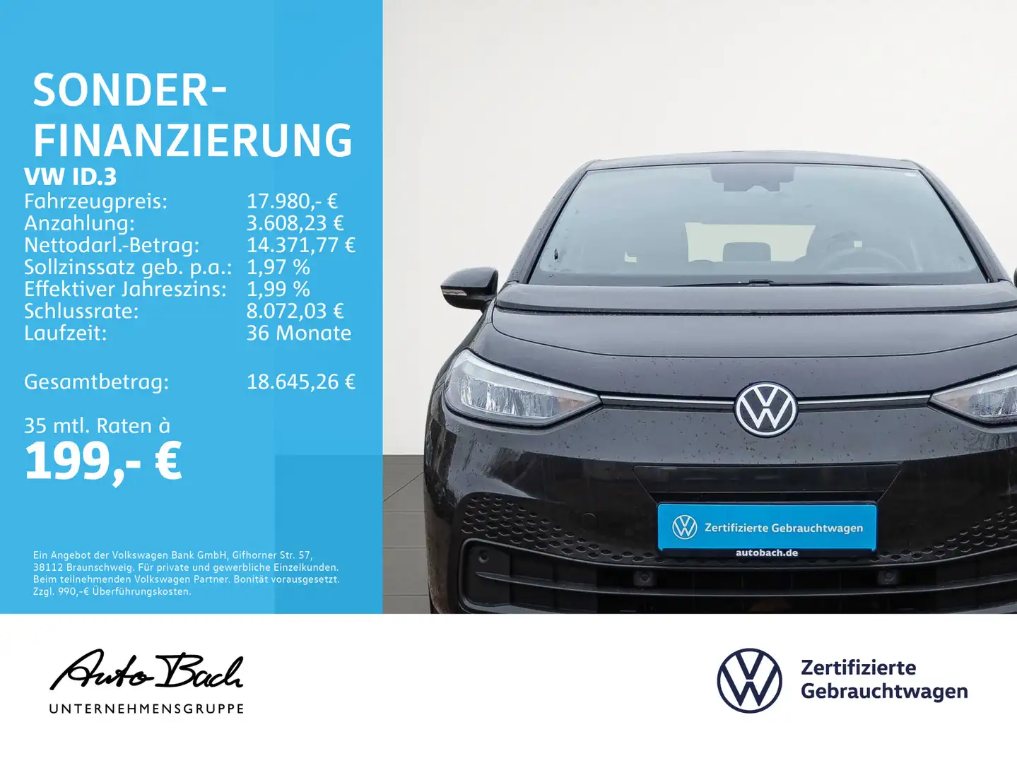 Volkswagen ID.3 Pro Navi LED Standhzg CarPlay Standklima DA Gris - 2