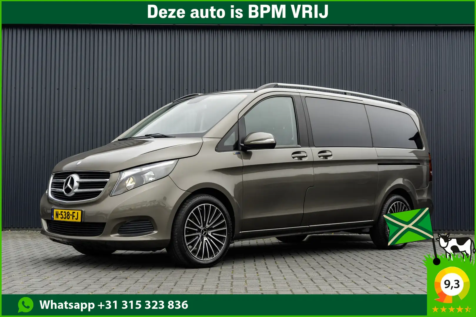Mercedes-Benz V 220 220d Lang | Automaat | Incl BPM en BTW | Zijschuif Marrone - 1