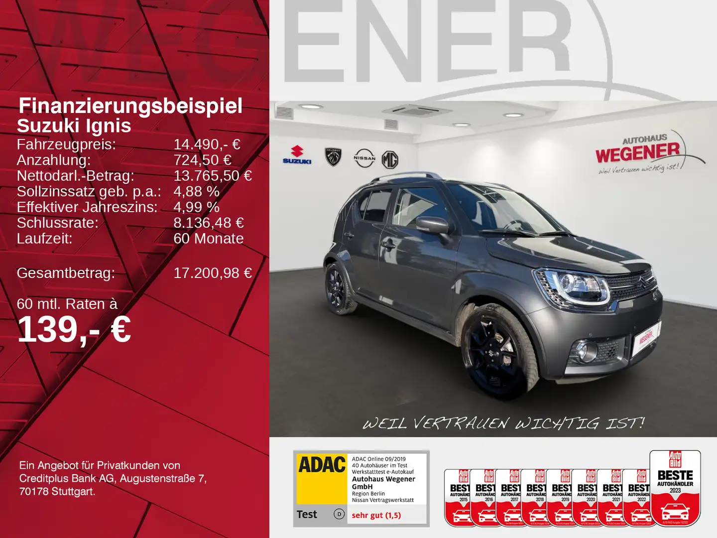 Suzuki Ignis Comfort+ AT+Kamera+NAVI+LED+DAB+Allwetter+ Gris - 2