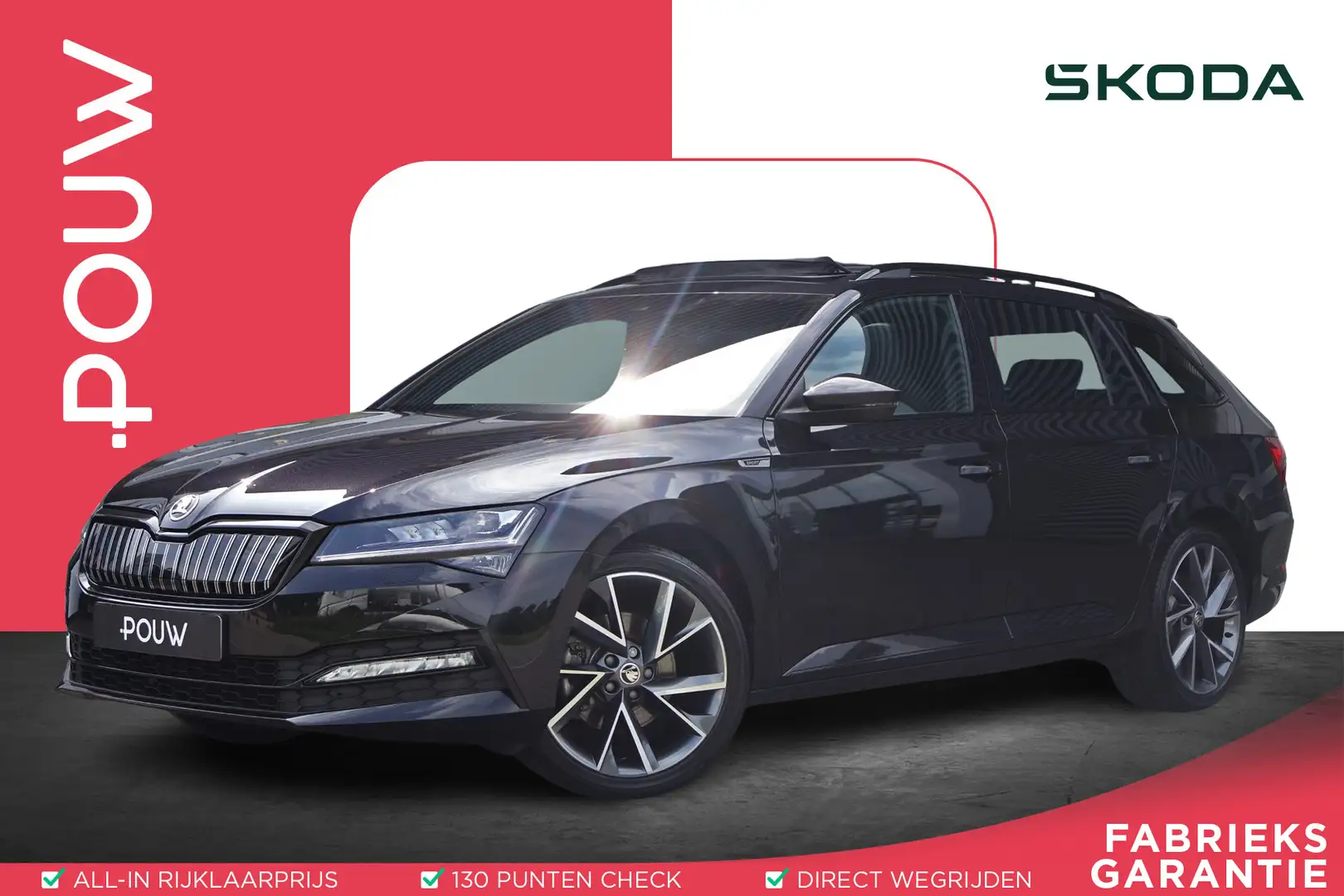 Skoda Superb Combi 1.4 TSI 218pk PHEV iV Sportline Business | S Zwart - 1