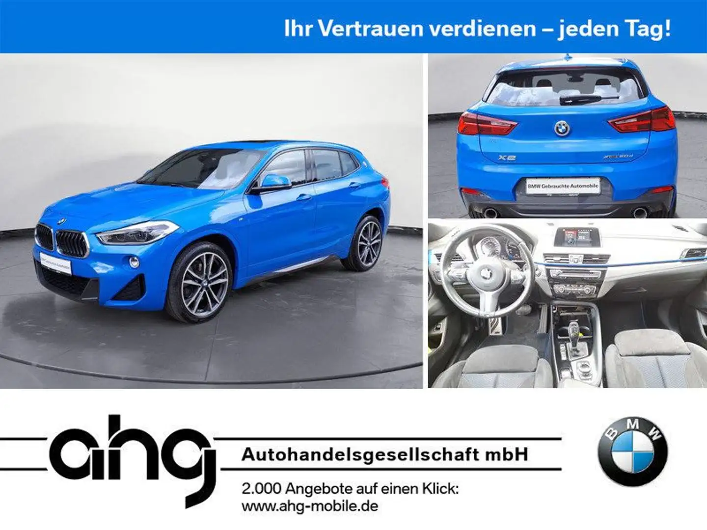 BMW X2 xDrive20d M Sport Steptronic Aut. Panorama, P Blau - 1
