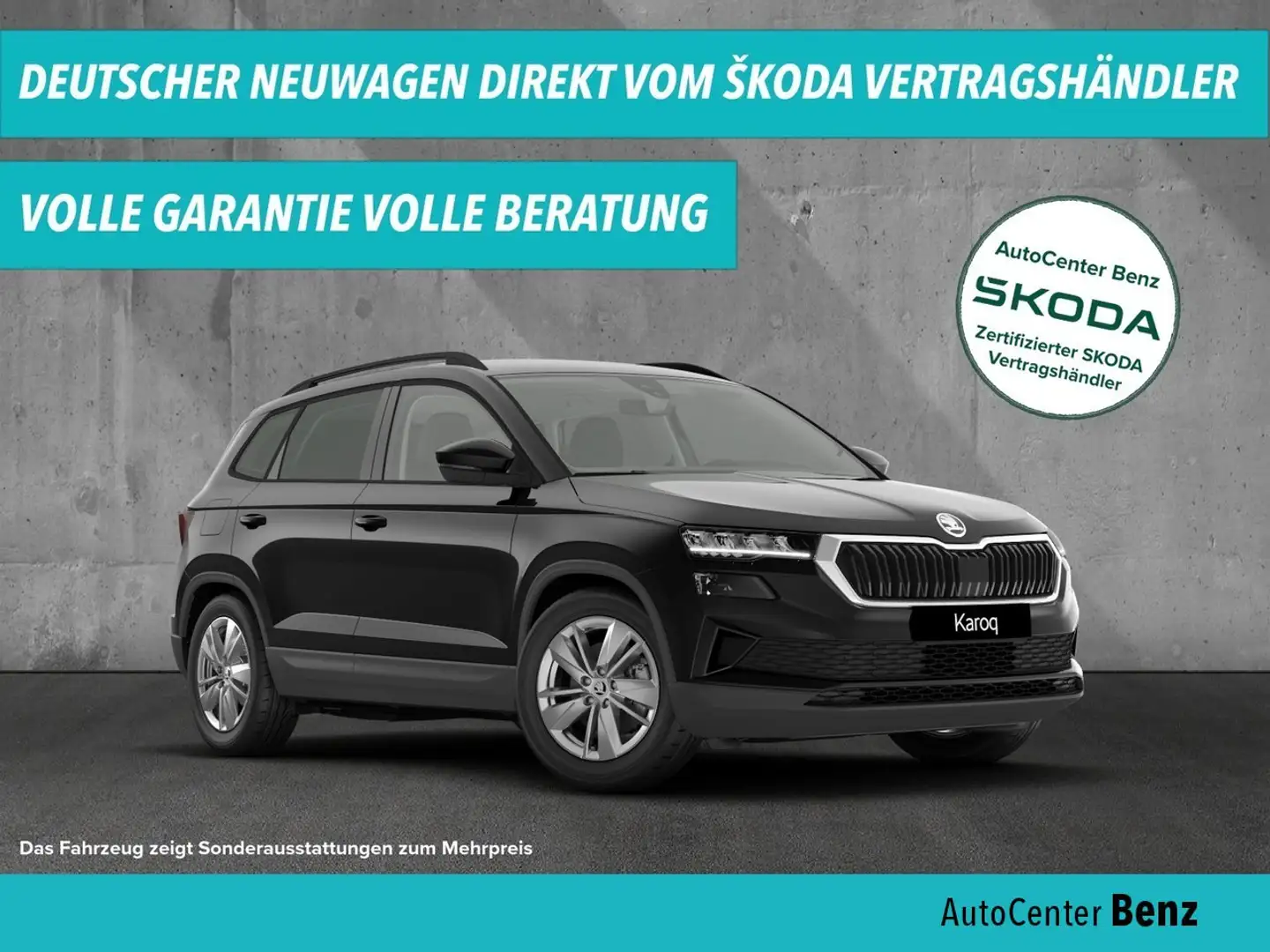 Skoda Karoq 2.0 TDI DSG SELECTION *AHK*NAVI*ACC*R.KAM* Klima Schwarz - 1