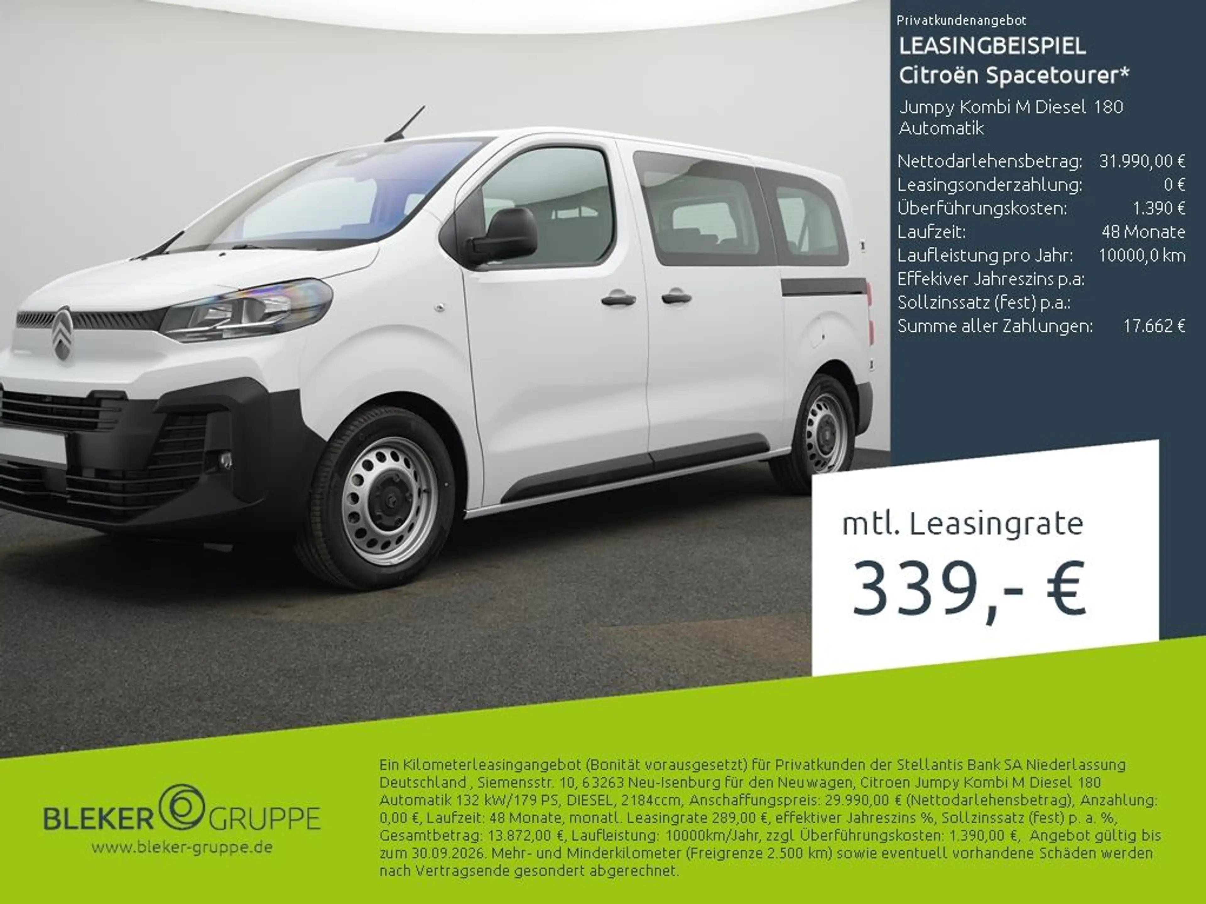 Citroen Jumpy Kombi M Diesel 180 Automatik 8-Sitzer