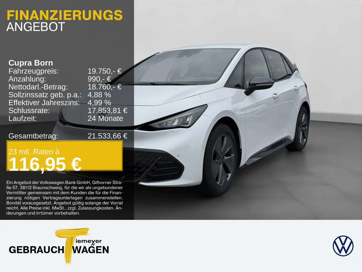 CUPRA Born LM18 NAVI KAMERA SITZHZG Blanc - 1