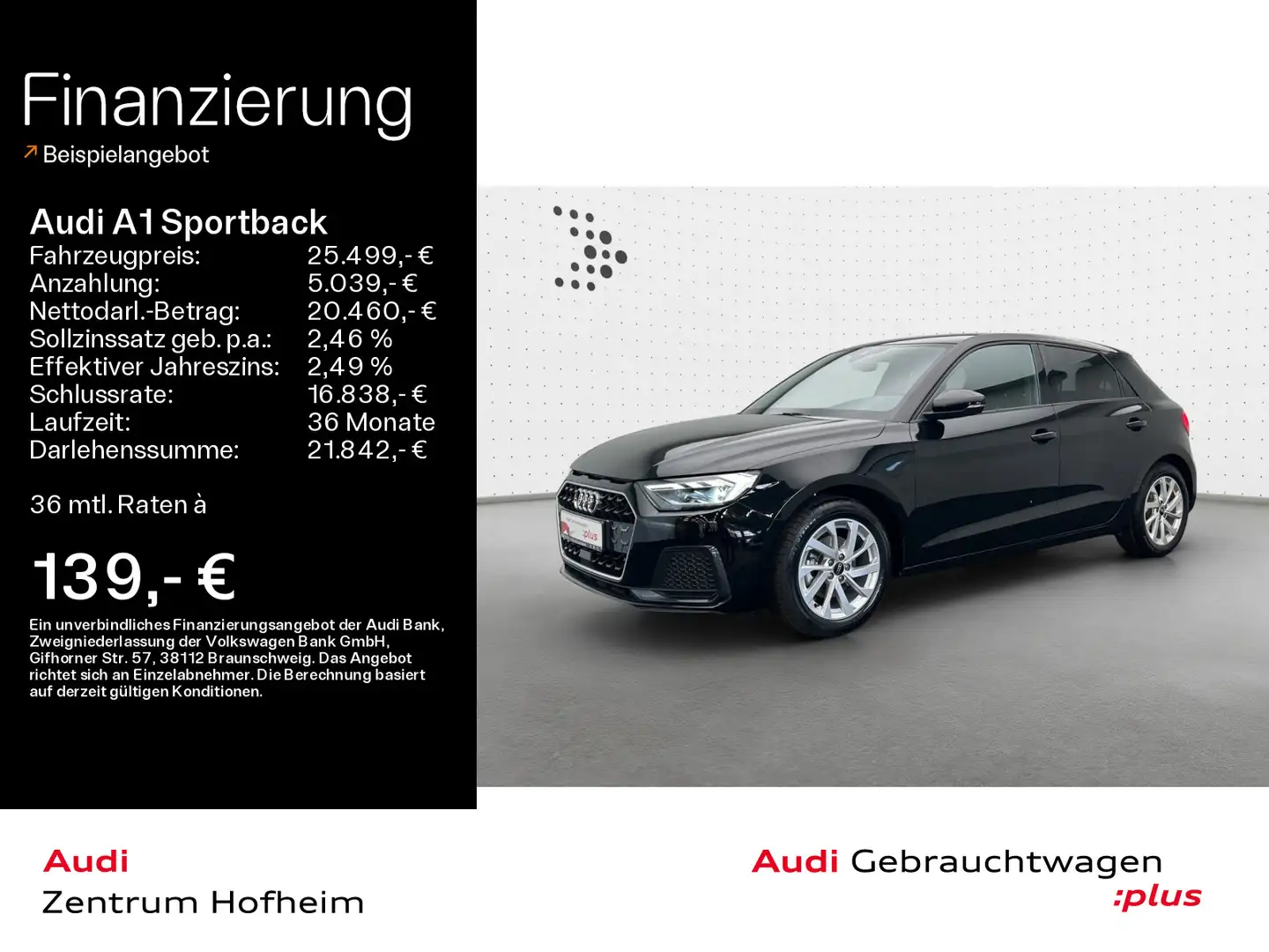 Audi A1 30 TFSI S line*Sonos*LED*Virtual*Na Schwarz - 1