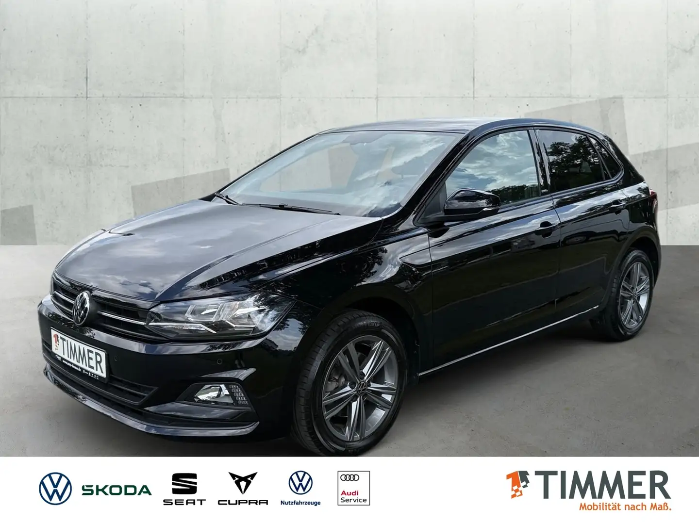 Volkswagen Polo 1.0 TSI UNITED *RKAM *LM16 *NAVI *SHZ *PDC * Zwart - 1
