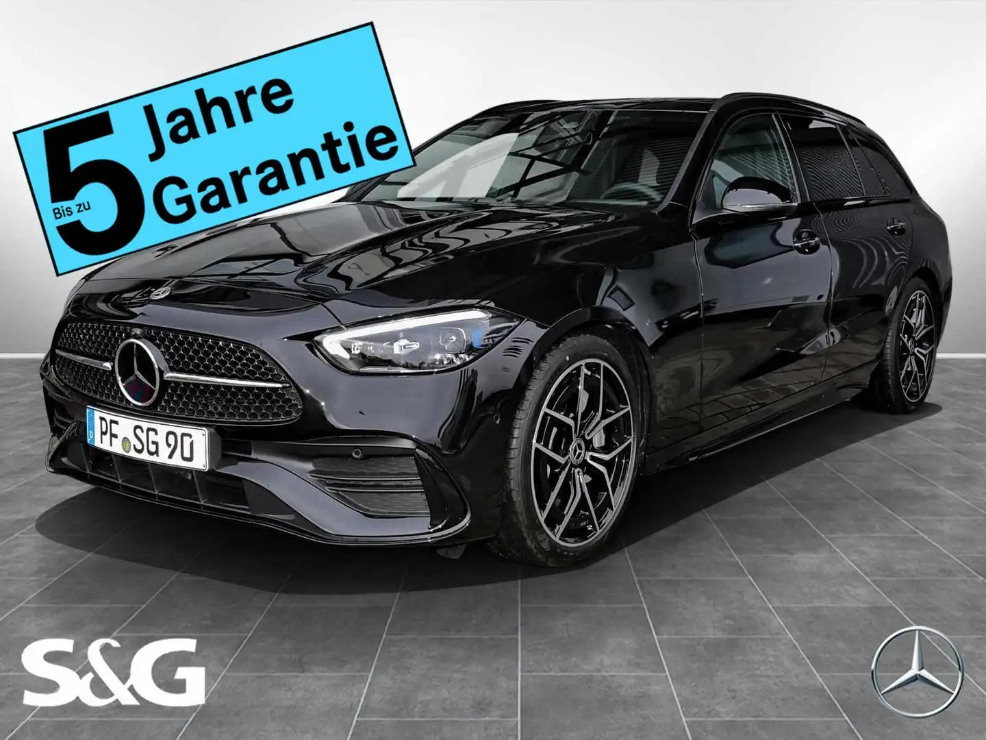 Mercedes-Benz C 300 4M T AMG 360°+Panoramadach+AHK+Standheizun Nero - 1
