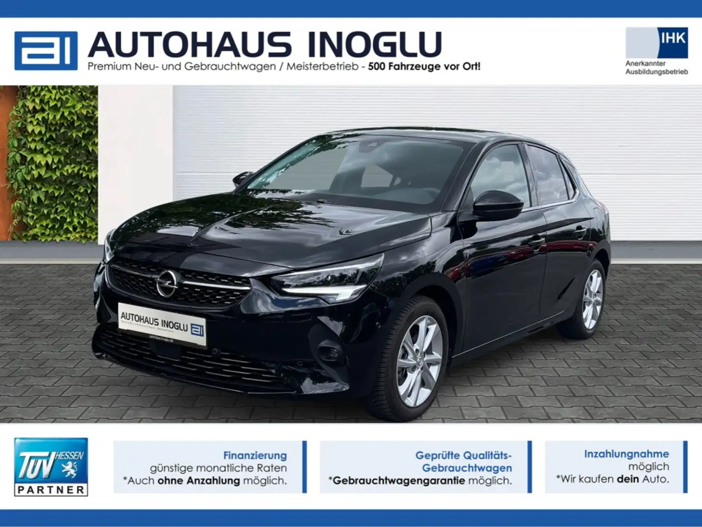 Opel Corsa 1.2 AT*Elegance*LED*RKam*Shz*Fahrassistenz Zwart - 1