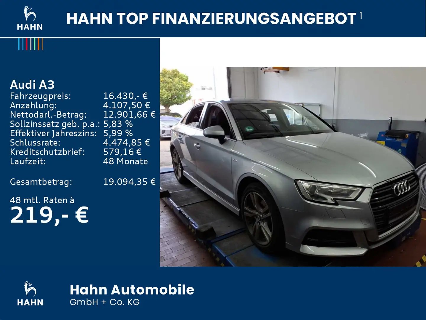 Audi A3 1.5TSI Limousine S-line Navi PDC Xenon Sitzh Argent - 2