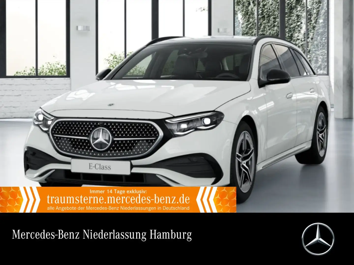 Mercedes-Benz E 220 d T 4M Edition AMG-Line Fahrass 360° Pano 9G Weiß - 1