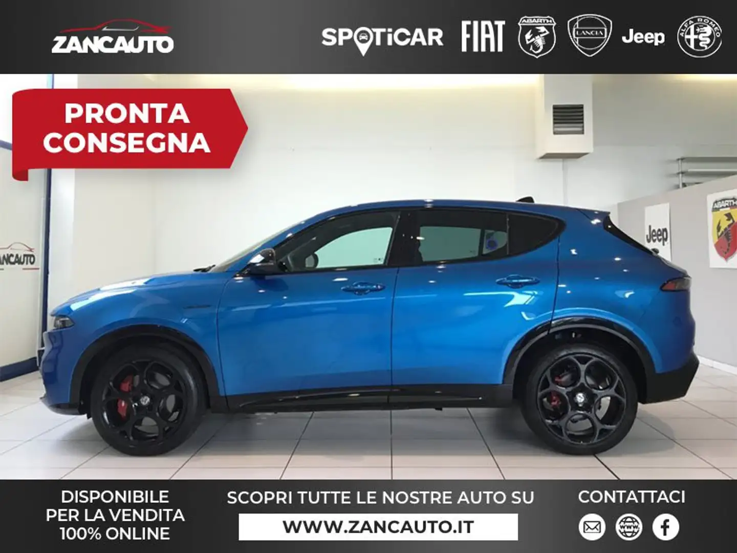 Alfa Romeo Tonale 1.6 diesel 130 CV TCT6 Veloce MY24 Bleu - 1