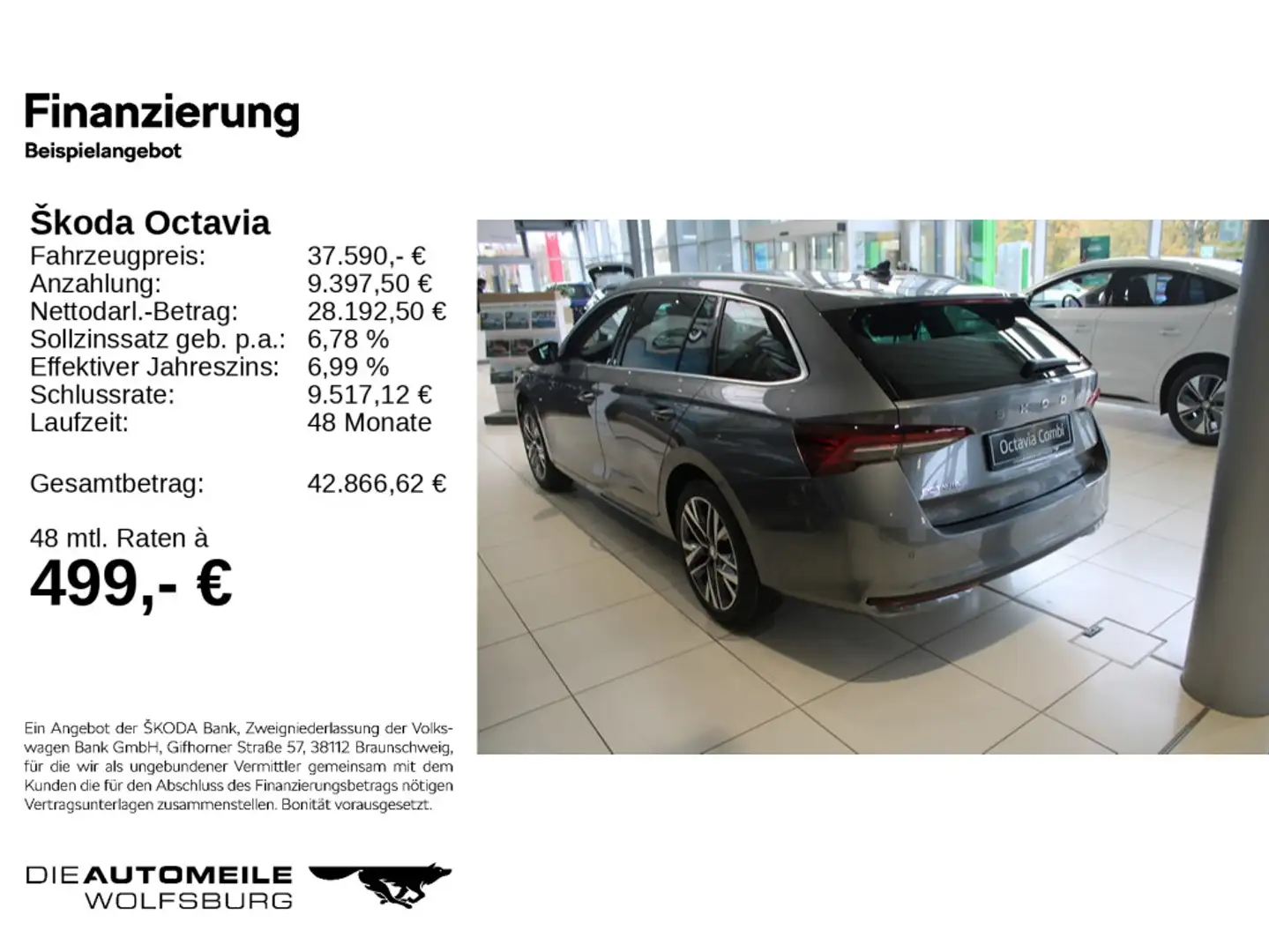 Skoda Octavia Combi 2,0 TDI DSG Selection Matrix/Navi/ Grau - 2