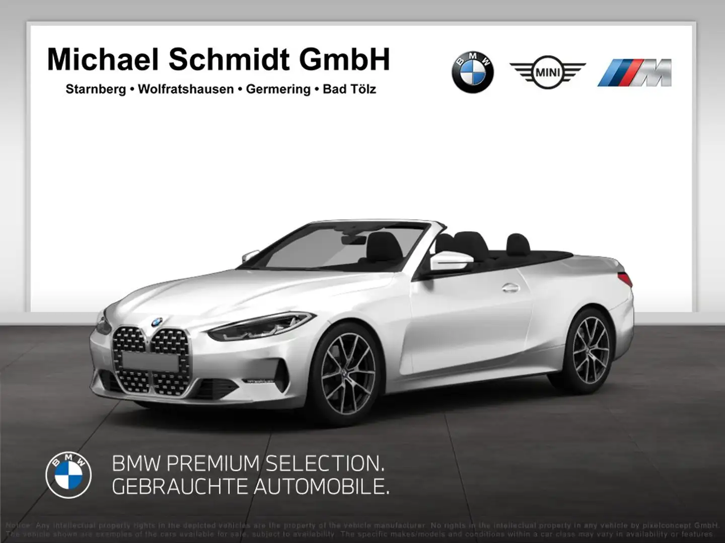 BMW 420 i Cabrio*M Sportpaket*LC Prof.*HUD*DAB*Driving Ass Weiß - 1