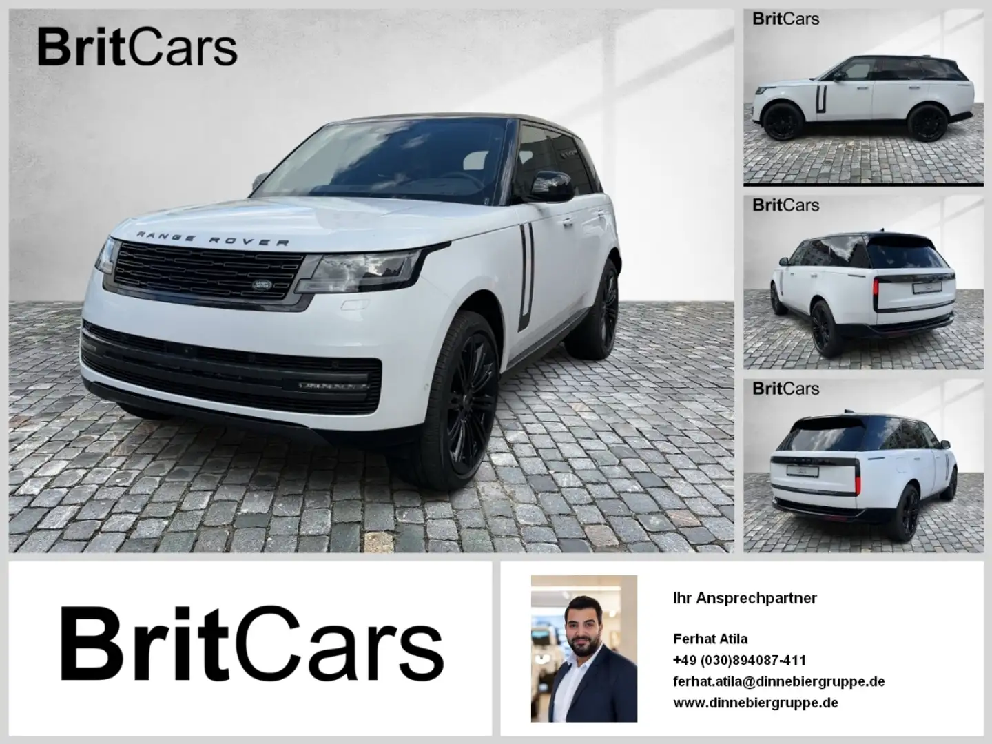 Land Rover Range Rover SWB 3.0 Diesel D350 HSE Luft HUD SD Wit - 1