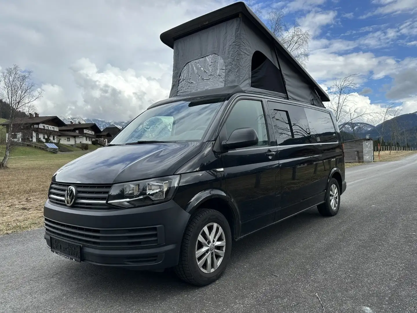 Volkswagen T6 Transporter 2,0 Tdi Camper- langer Radstand-Aufstelldach-Solar Schwarz - 1