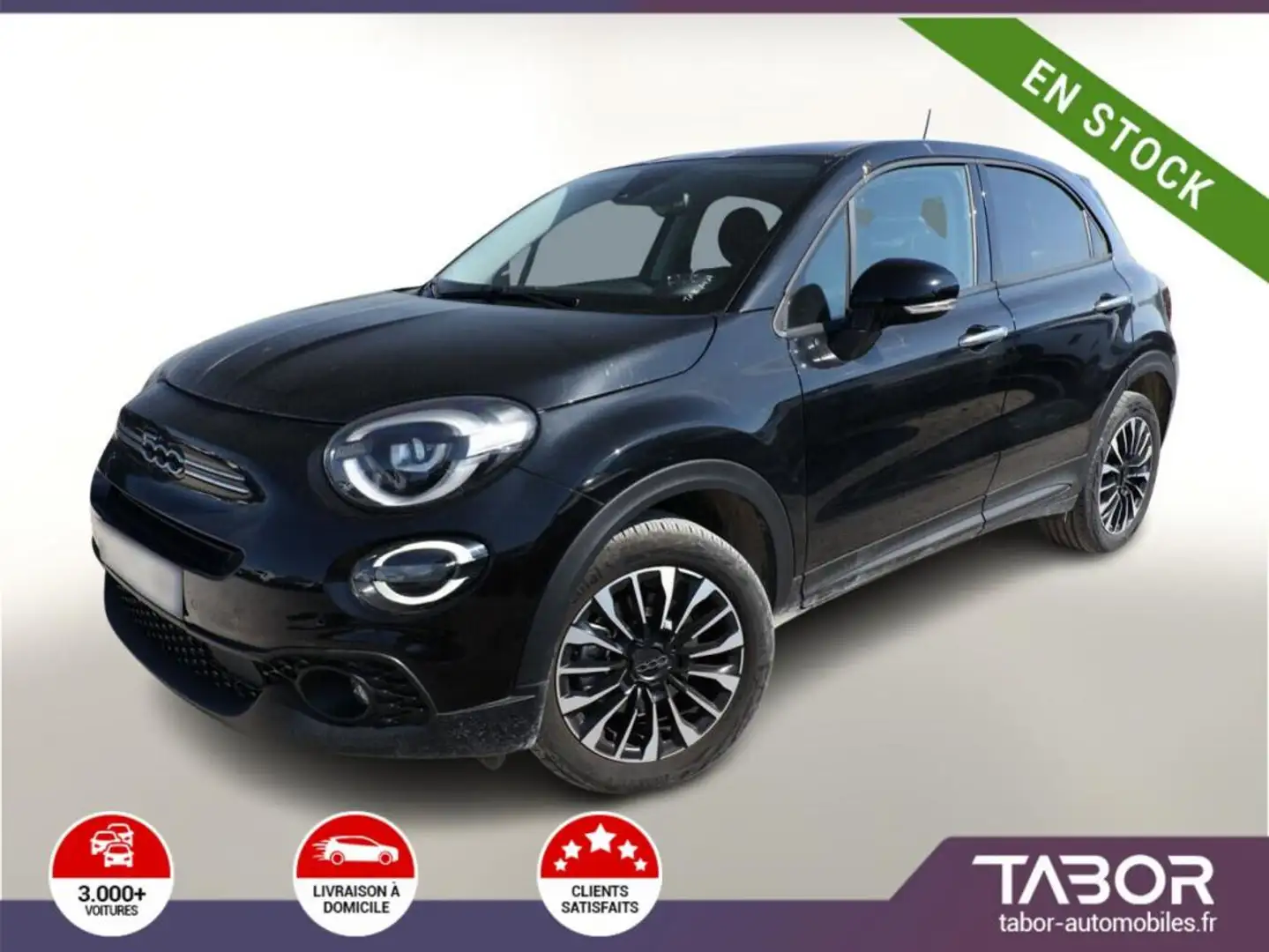 Fiat 500X 1.5 MHEV 130 DCT7 LED Reg. Cam Clim Noir - 1