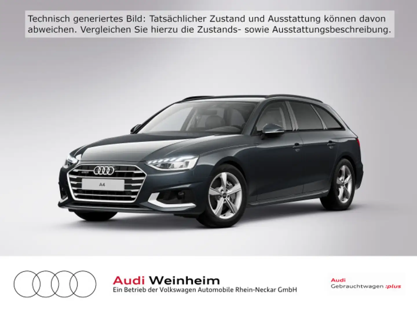 Audi A4 40 TDI quattro LED S-tronic Navi AHK uv Grau - 2