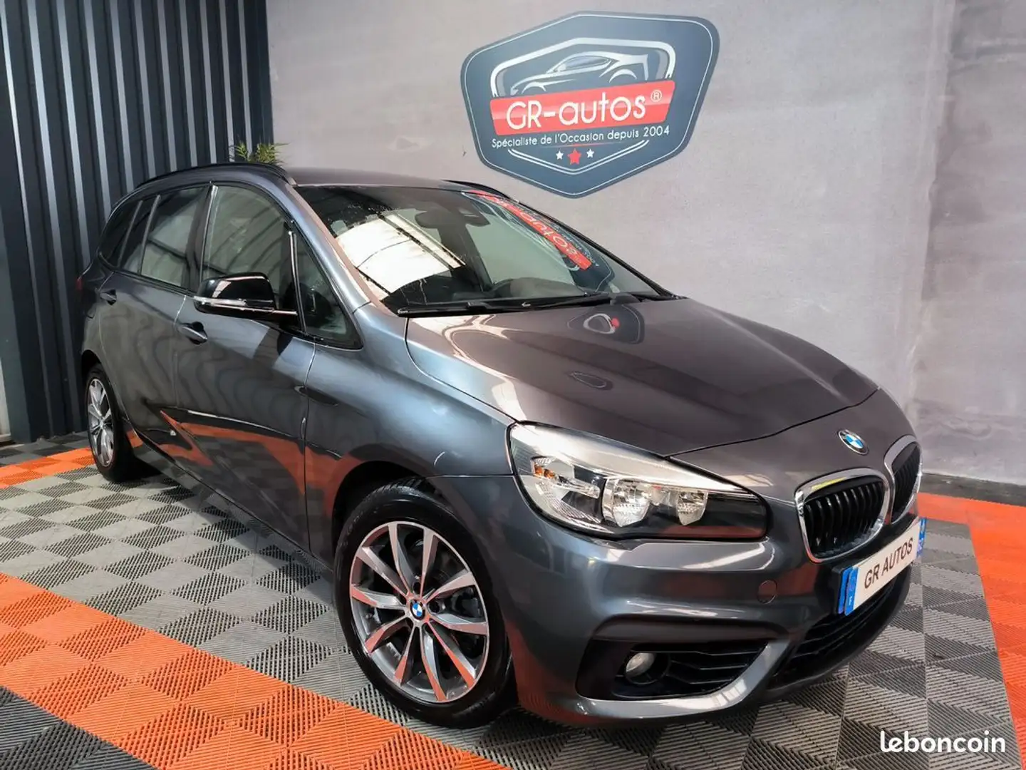 BMW 216 216DA grand tourer sport line 7 PLACES 116cv 122.000km garantie 12 mois GPS-radar de recul-camera recul-hayon electrique Gris - 1