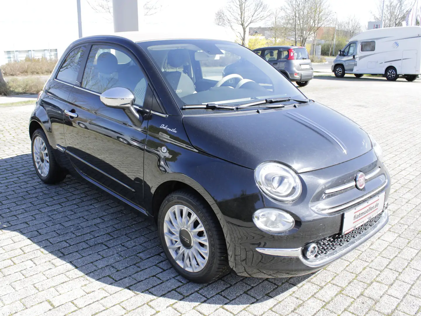 Fiat 500C Dolcevita / Navi, Bletooth, LM, ESP, Einparkhilfe Schwarz - 1