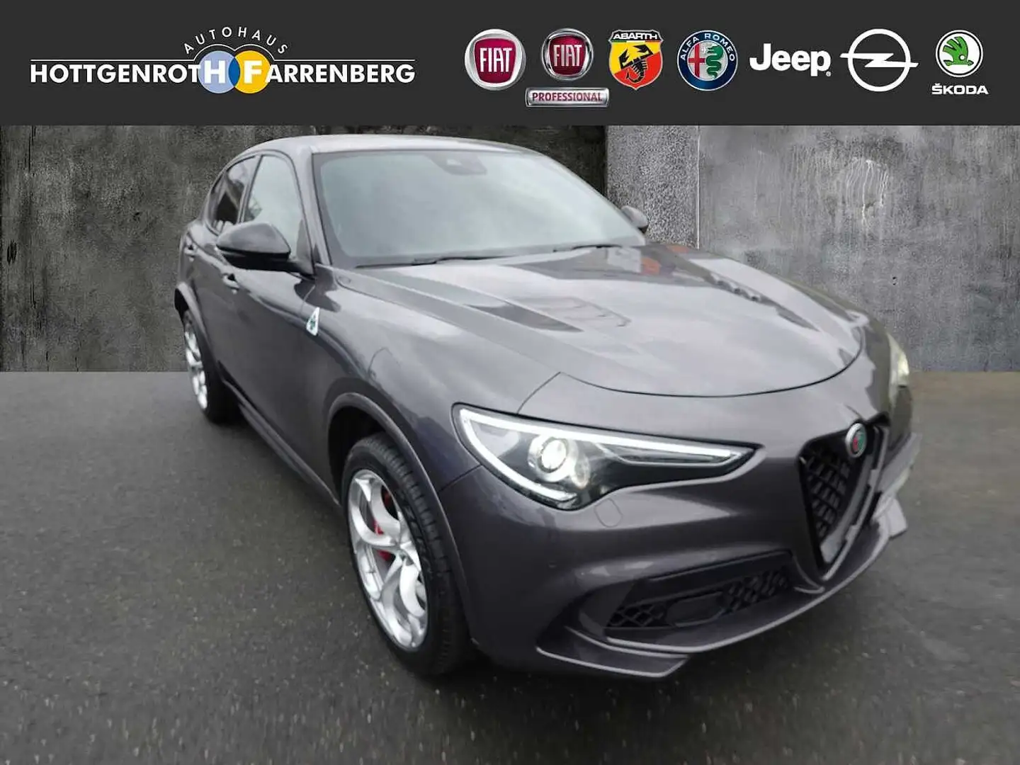 Alfa Romeo Stelvio Quadrifoglio 2.9 V6 Bi-Turbo  Q4 AT8 Grijs - 1