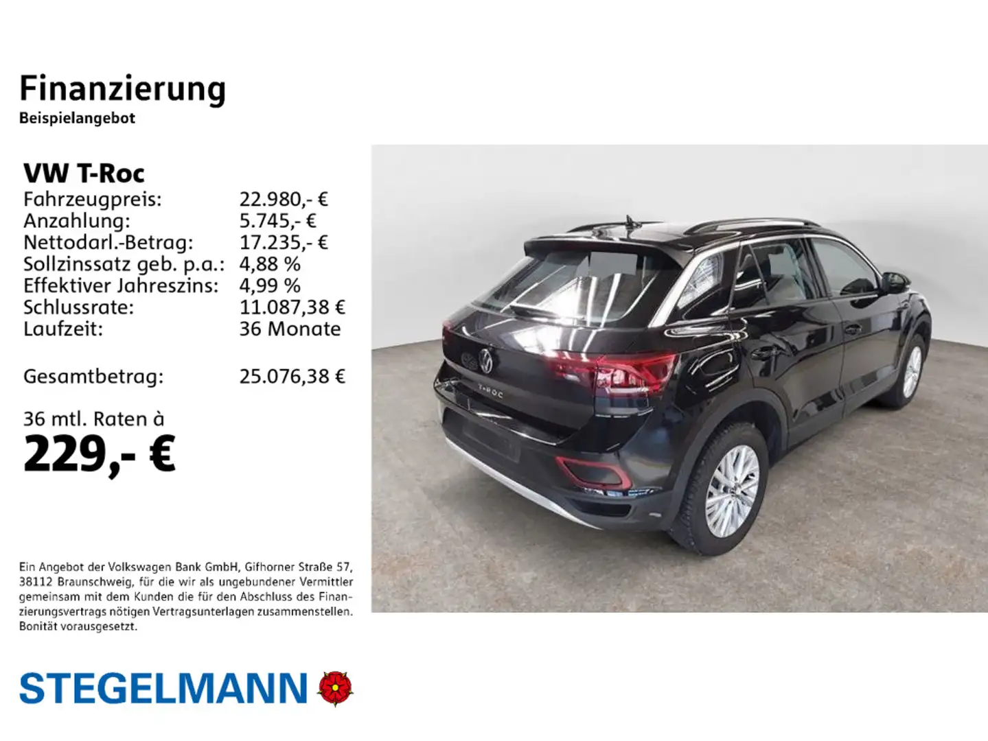 Volkswagen T-Roc 1.0 TSI Life *Standhzg*+3J. Garantie*Navi* Schwarz - 2