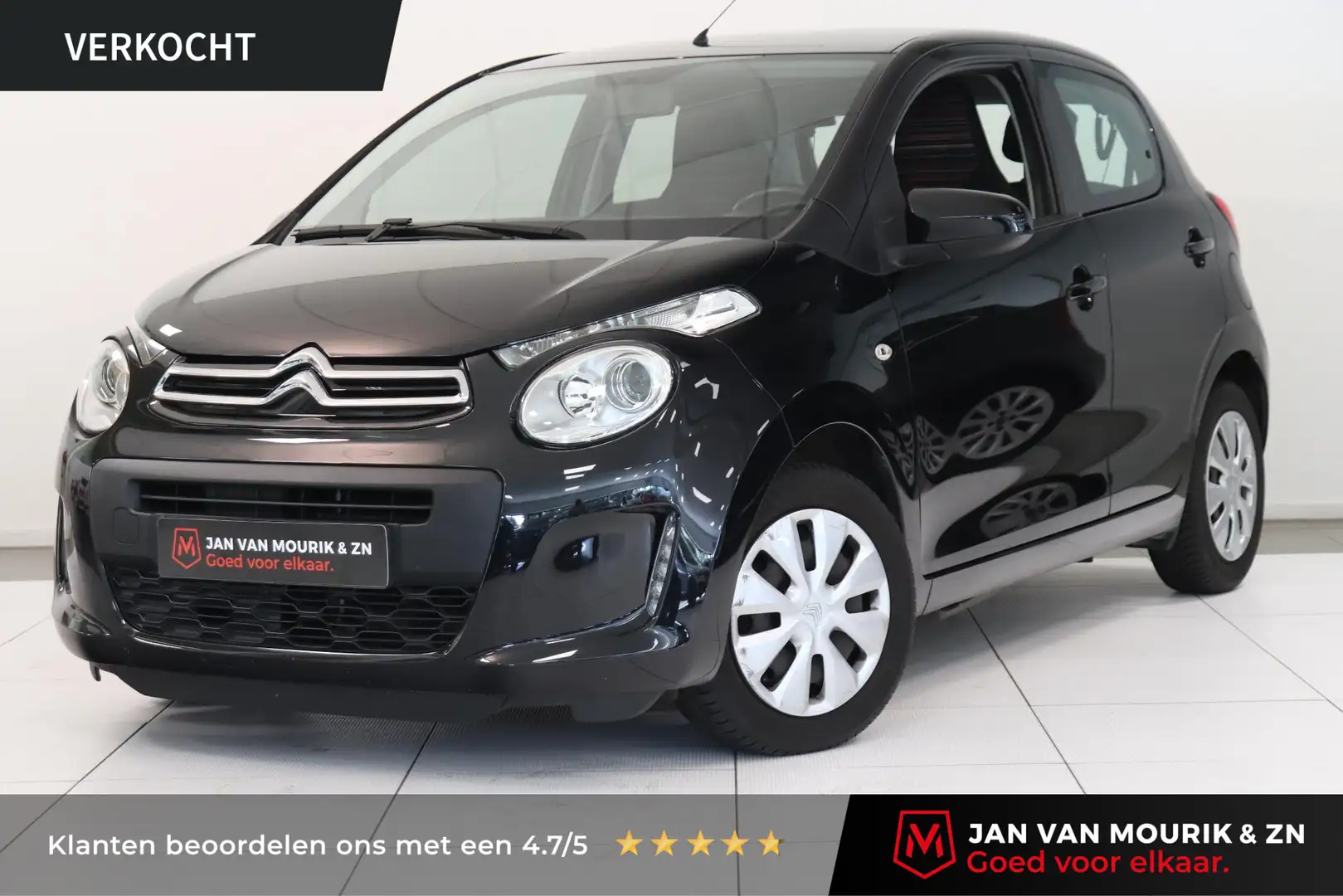 Citroen C1 1.0 VTi Feel | Airco | Radio USB | Bluetooth | 5 D Zwart - 1
