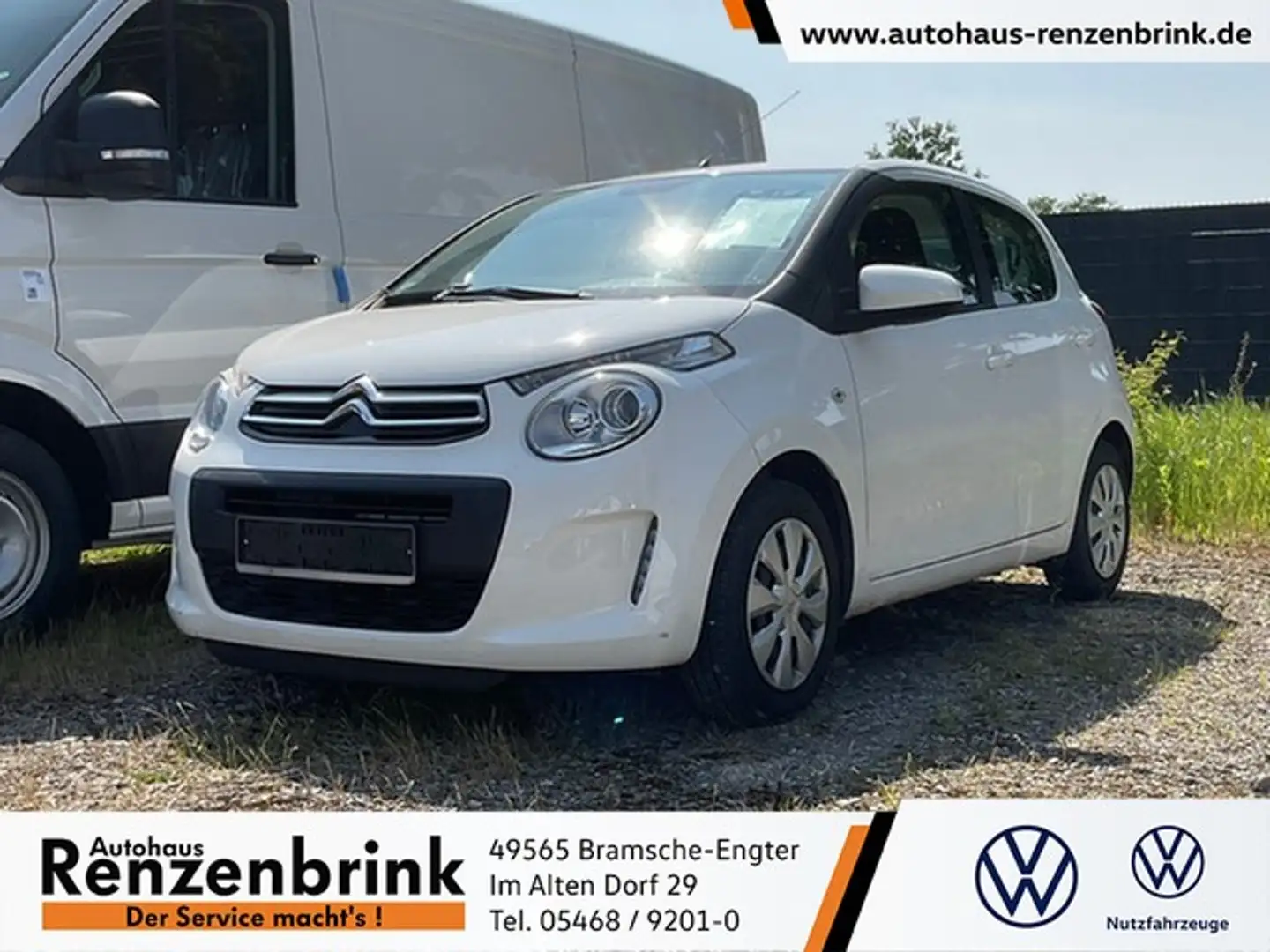 Citroen C1 Feel 1.0 VTi Audio-Klima-Paket 5-trg. 1. Hand Weiß - 1