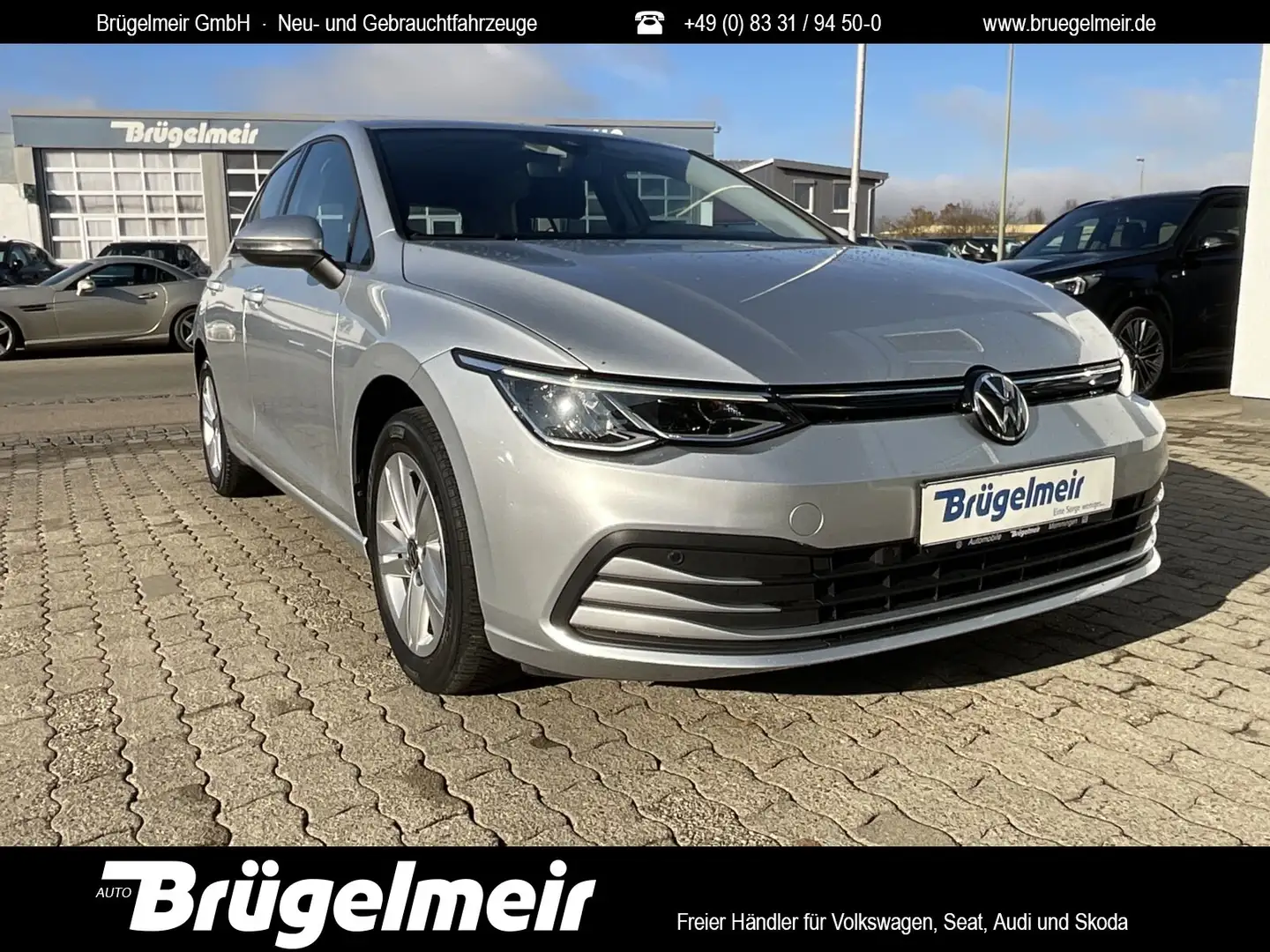 Volkswagen Golf Golf VIII 1.0 TSI Life+ACC+NAVI+APP-CONNECT+LED Silber - 1