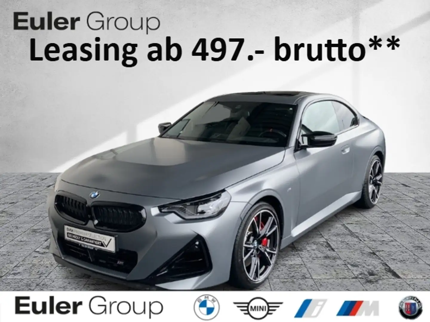 BMW 240 xD Coupe M-Sport-Pro Glasd. 19'' PA+ HiFi HUD adLE Grau - 1