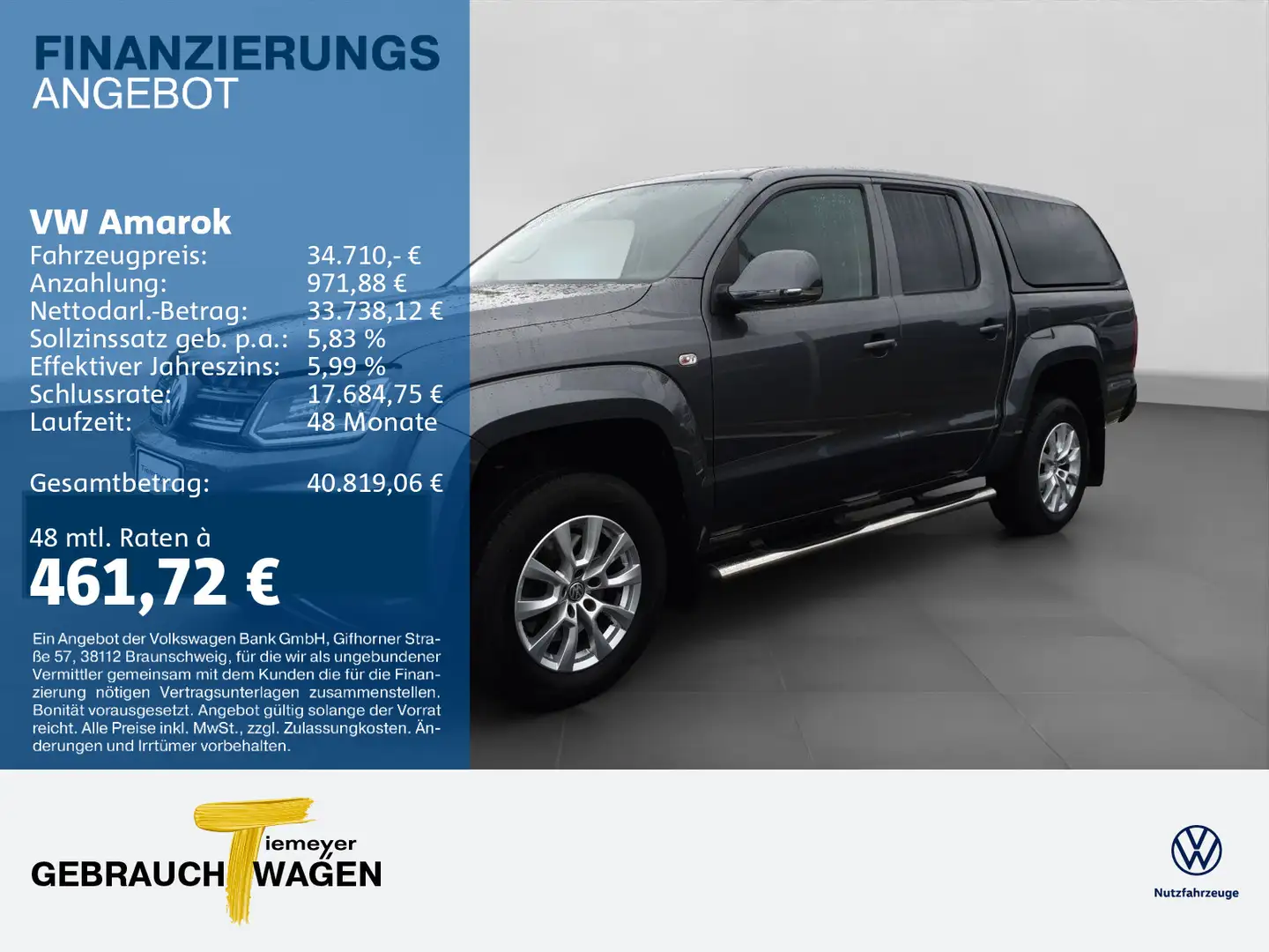 Volkswagen Amarok V6 COMFORTLINE HARDTOP AHK STD.HZ Grau - 1