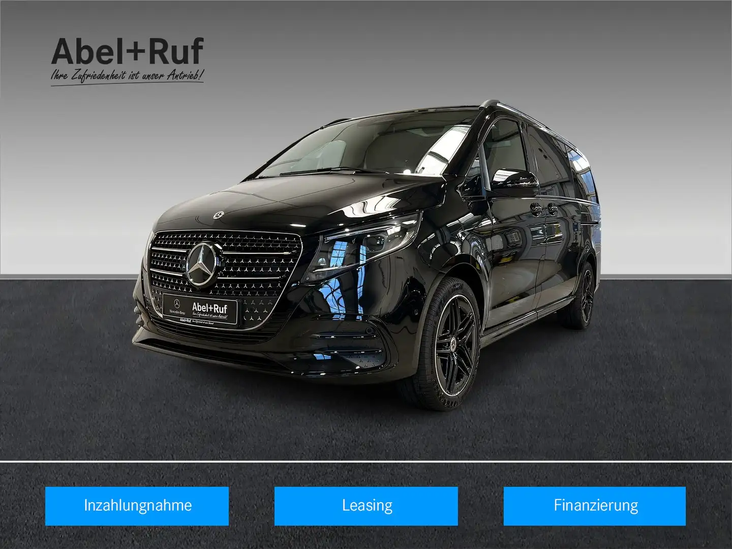 Mercedes-Benz V 300 lang BENZIN AVANT+DIST+NIGHT+Burm+TotW+360 Zwart - 1