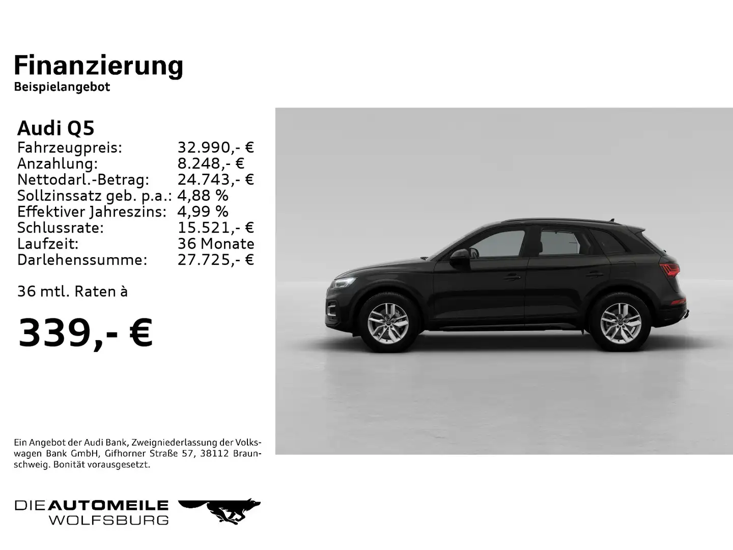 Audi Q5 50 TFSI S-tronic quattro AHK/ACC/Pano Noir - 2