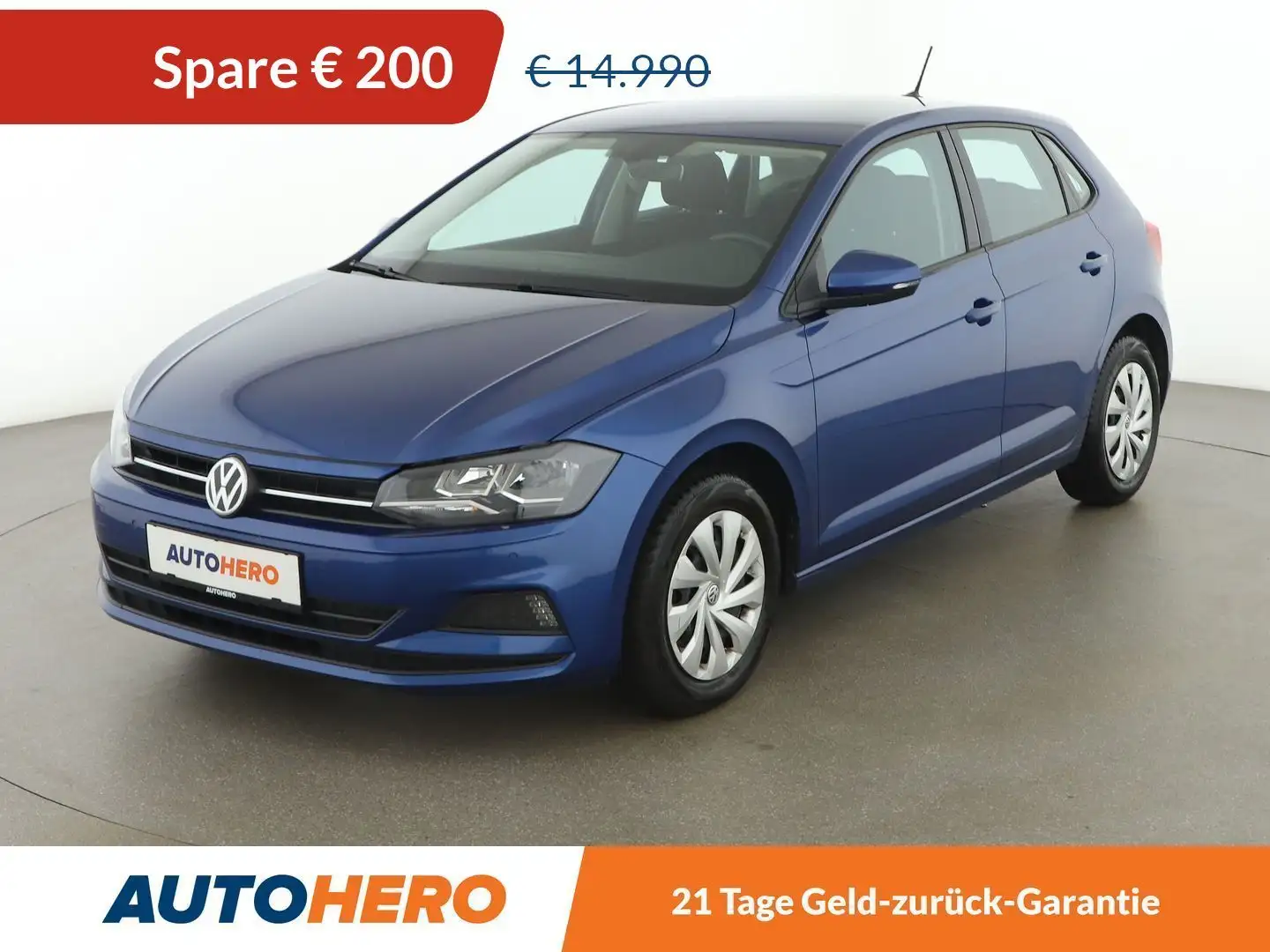 Volkswagen Polo 1.0 Comfortline *NAVI*TOTWINKEL*BT*PDC* Bleu - 1