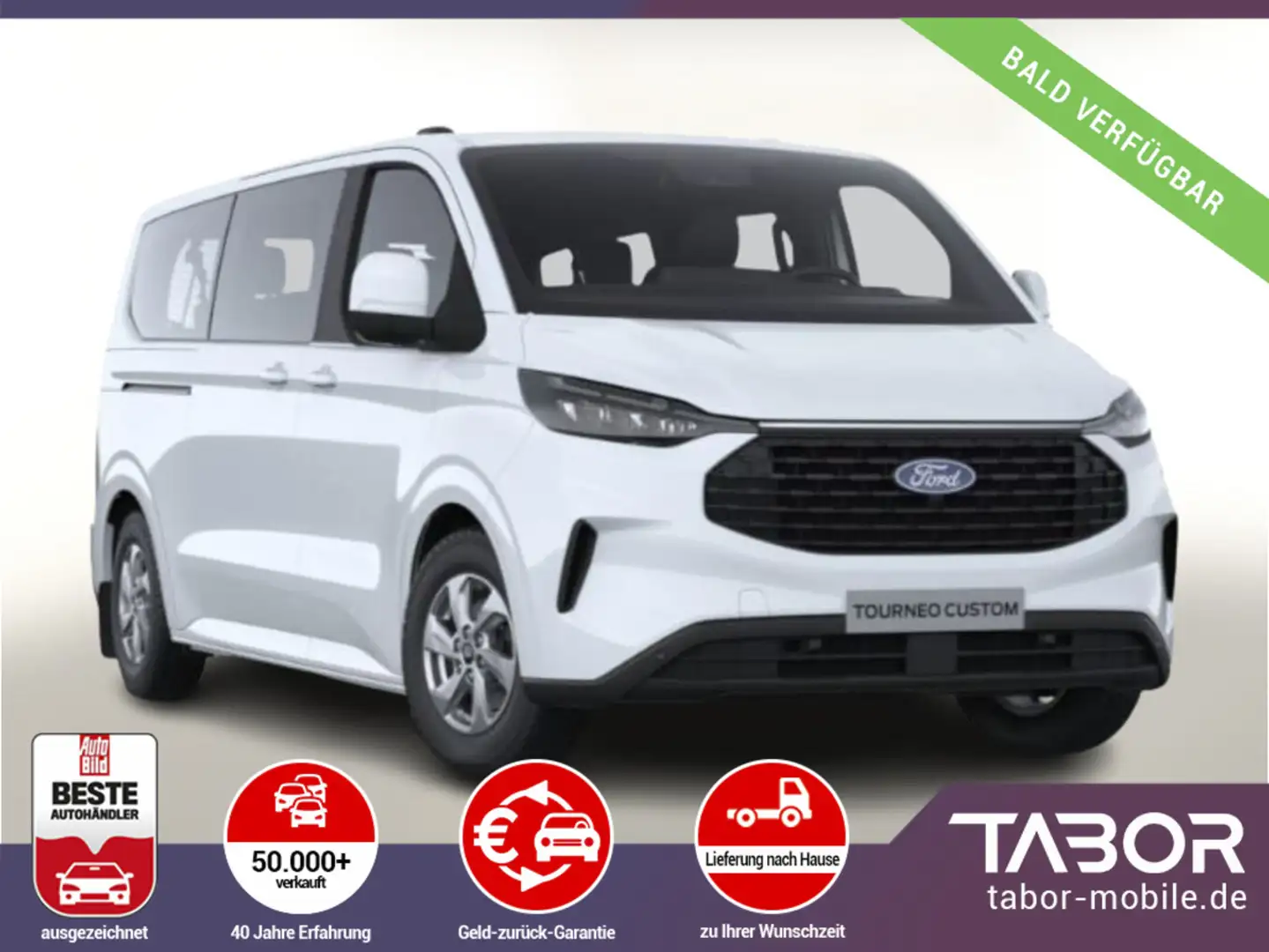 Ford Tourneo Custom TDCi 136 Trend 320 L2 ACC AHK Nav Weiß - 1