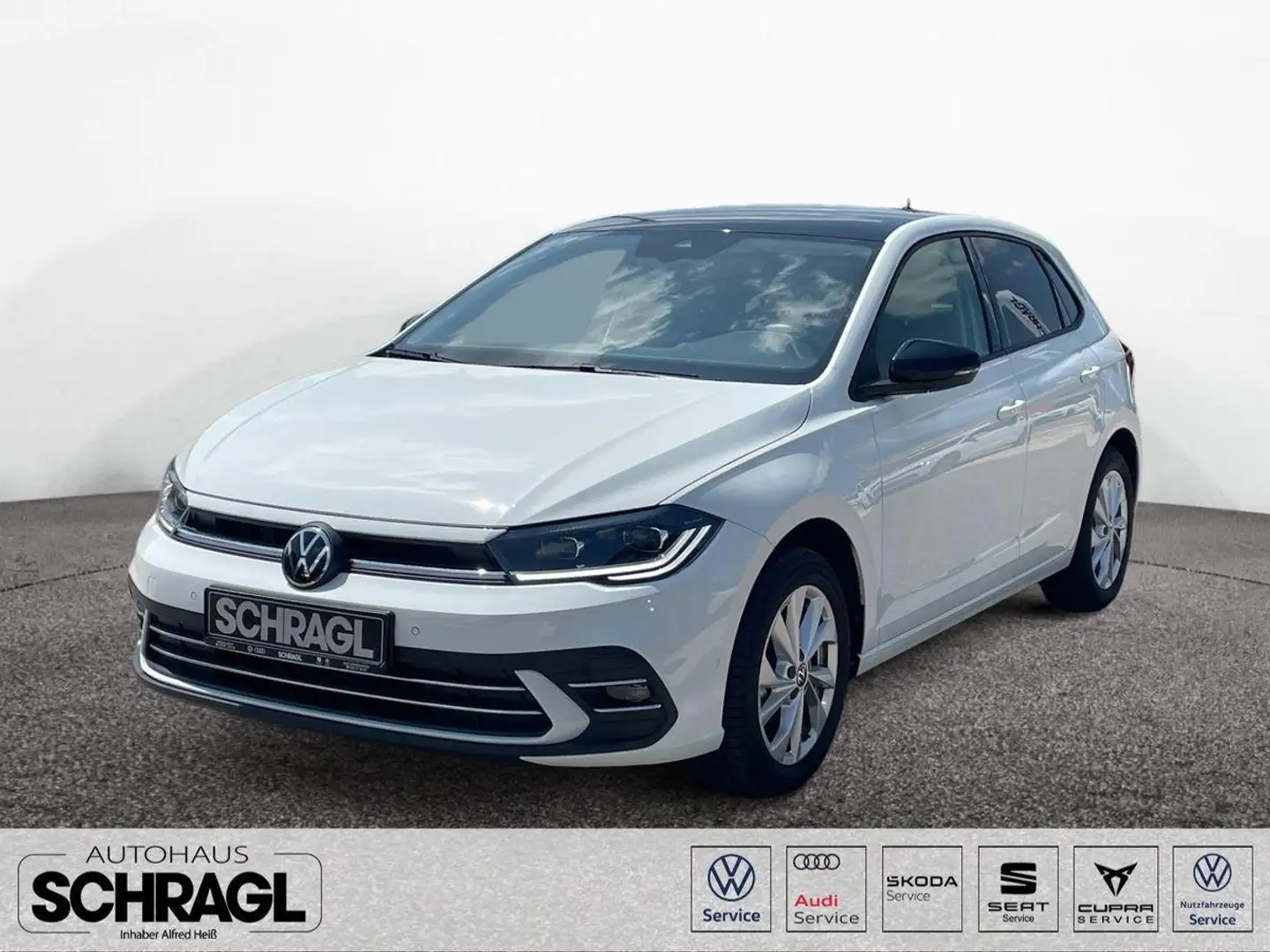 Volkswagen Polo 1.0 TSI STYLE+MATRIX+BLACK+APP+ACC+ROOF+SHZ Blanc - 1