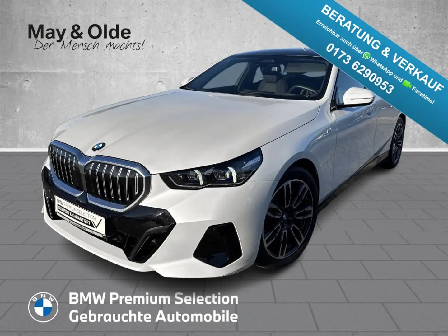 BMW 520 d Aut. M-Sport LED HuD AHK Harman/Kardon ACC Weiß - 1