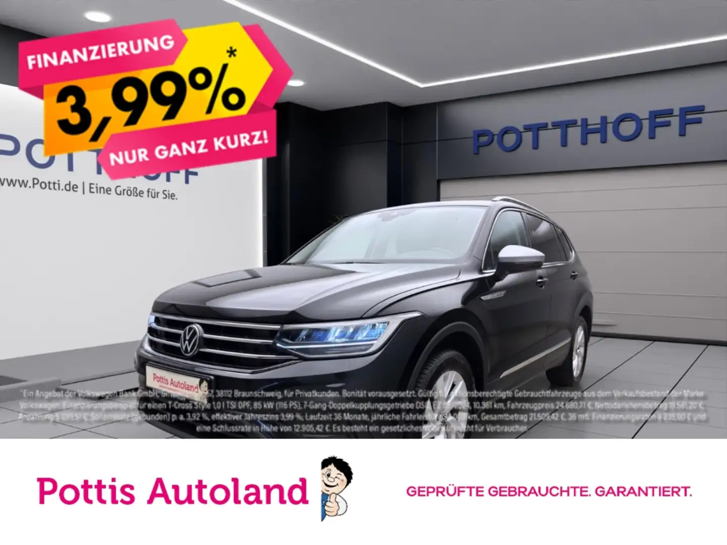 Volkswagen Tiguan Allspace 2.0 TDI DSG LIFE AHK KAMERA NAVI KLIMA Schwarz - 1