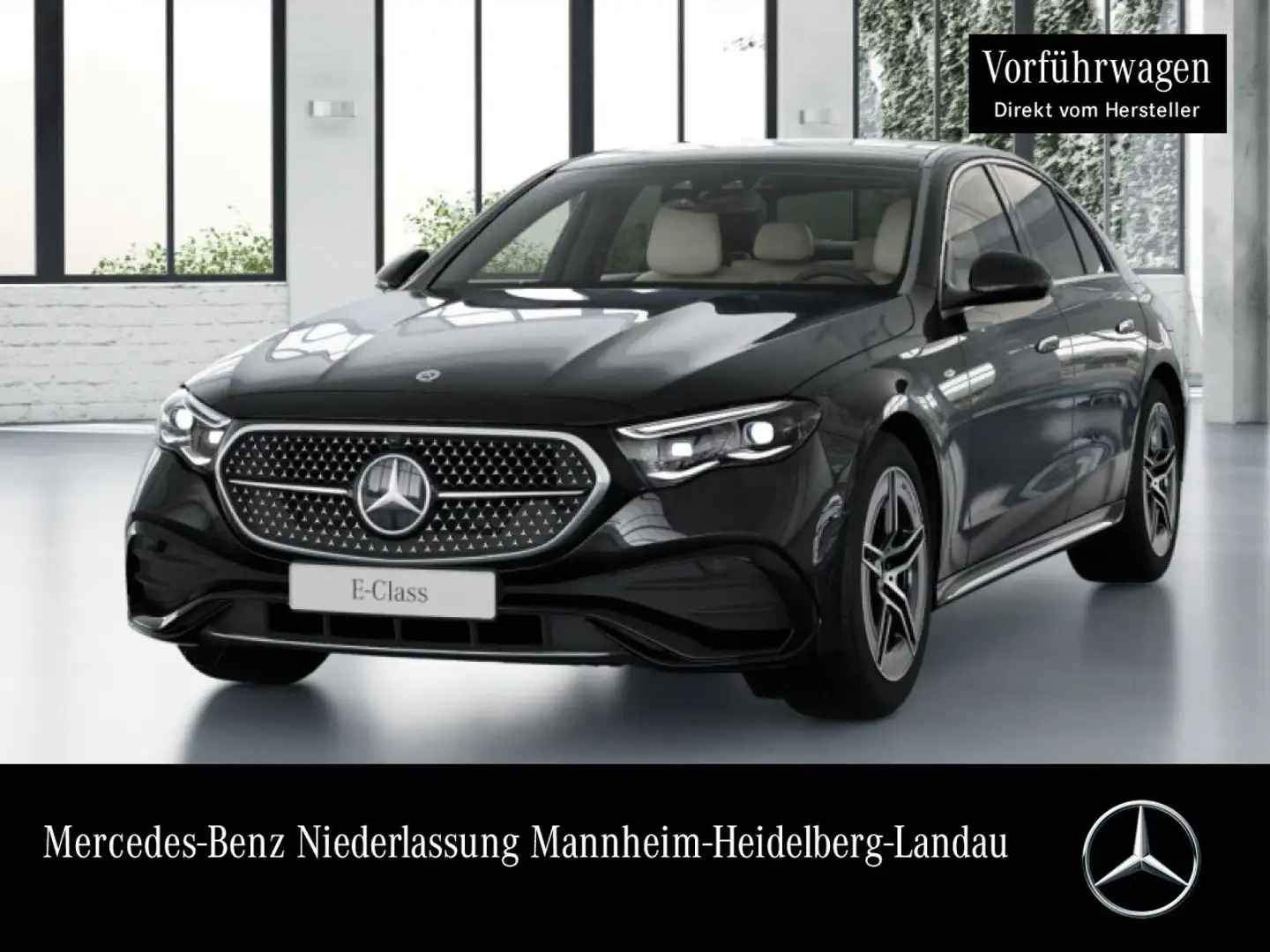 Mercedes-Benz E 300 e Hybrid Edition AMG-Line Fahrass 360° Pano Schwarz - 1