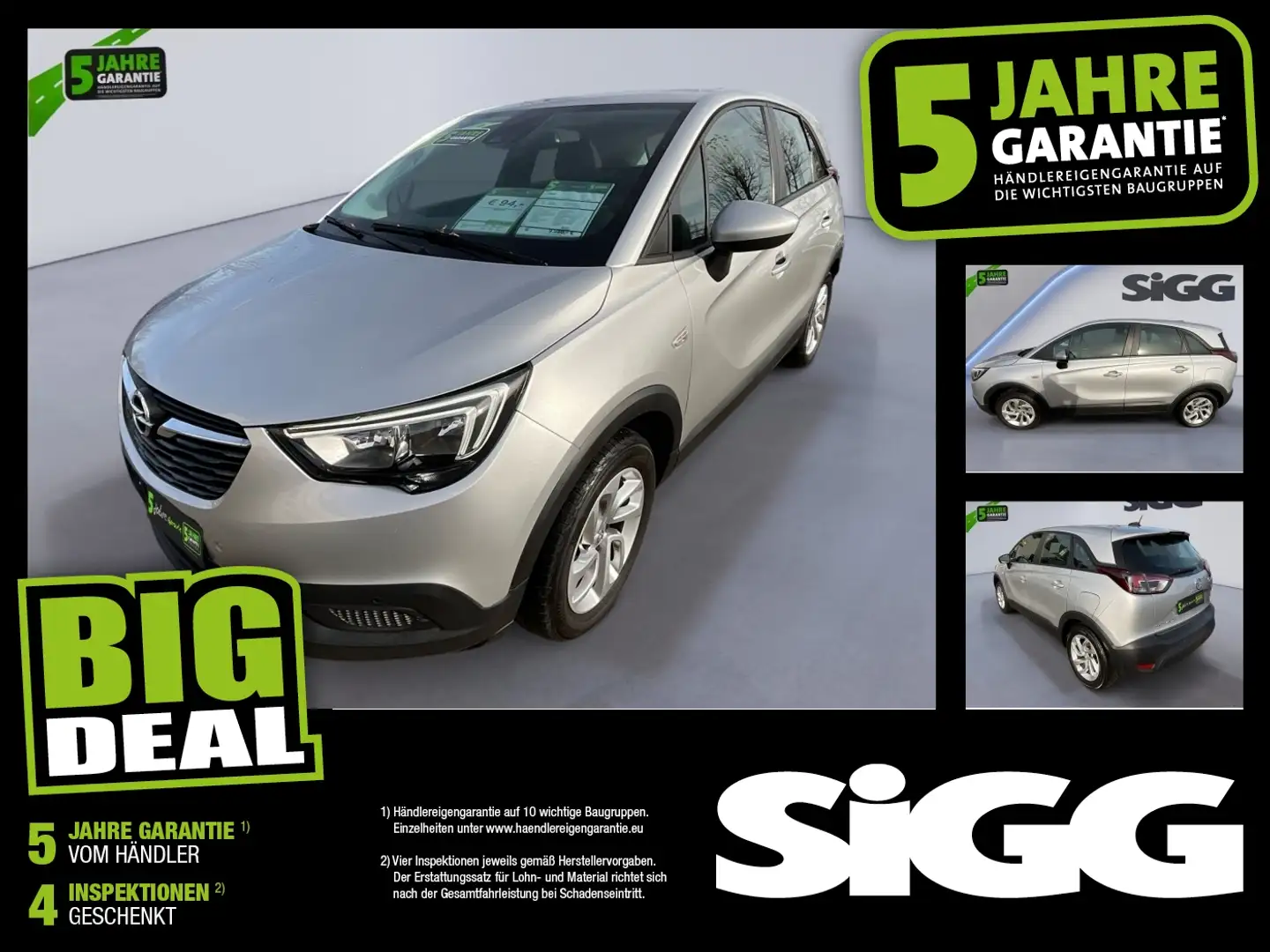 Opel Crossland X 1.2 Edition Kam. LM PDC SHZ SpurH Argent - 1